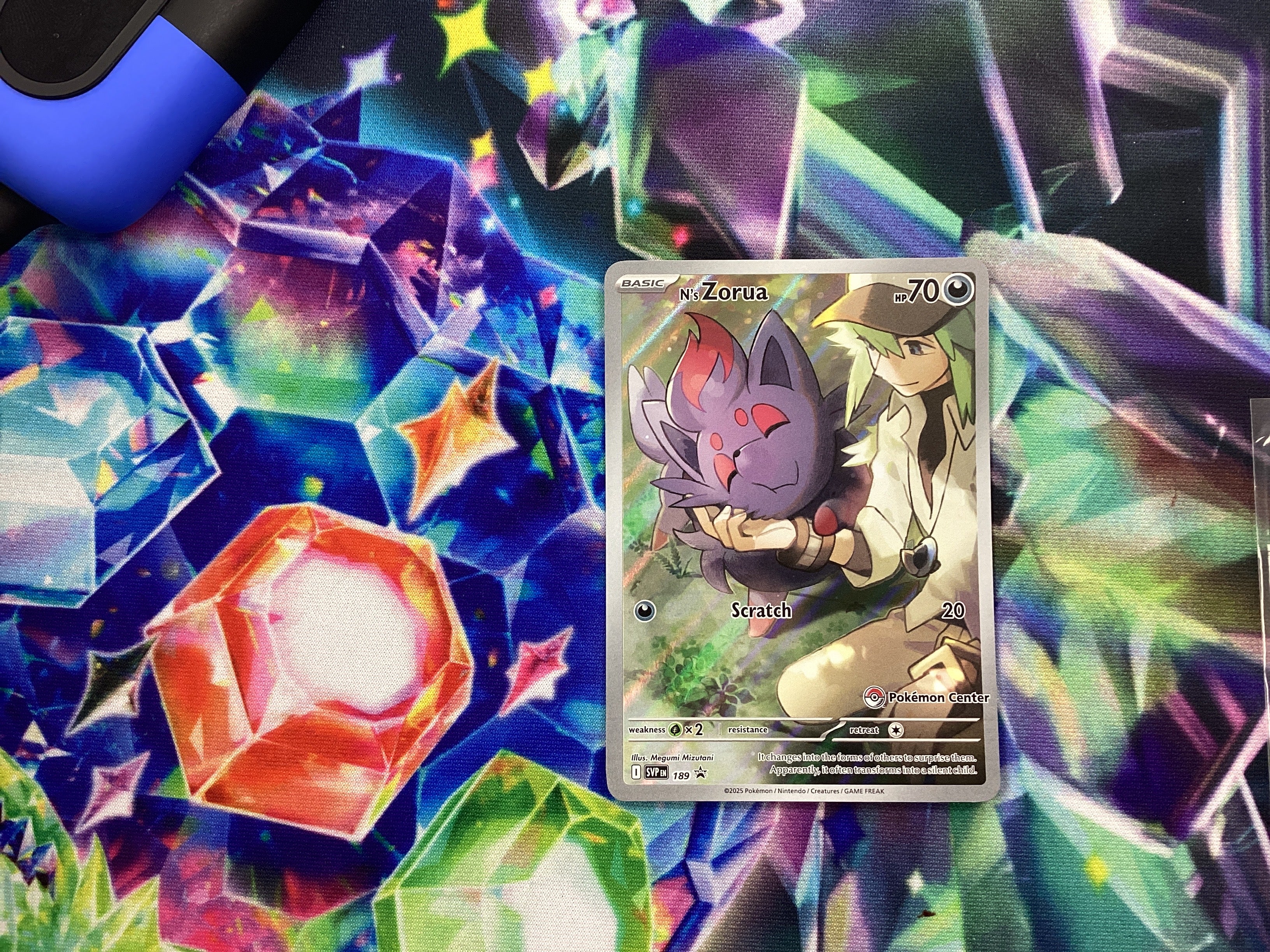 Ns Zorua 189 promo Pokemon center stamp