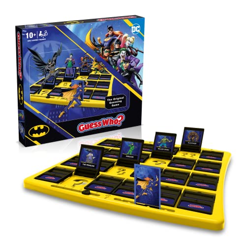 Winning Moves DC Comics Batman Guess Who? Board Game, Play with Your Favourite Gotham City Characters Age 6+ Including Batgirl, Robin, Joker and Harley Quinn, 2 Player Game for Ages 4 Plus