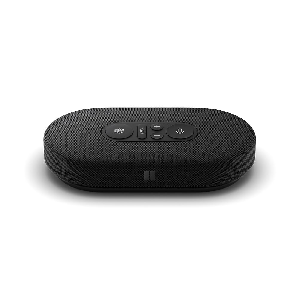 Microsoft Modern USB-C Speaker, Certified for Microsoft Teams, 2- Way Compact Stereo Speaker, Call Controls, Noise Reducing Microphone. Wired USB-C Connection,Black
