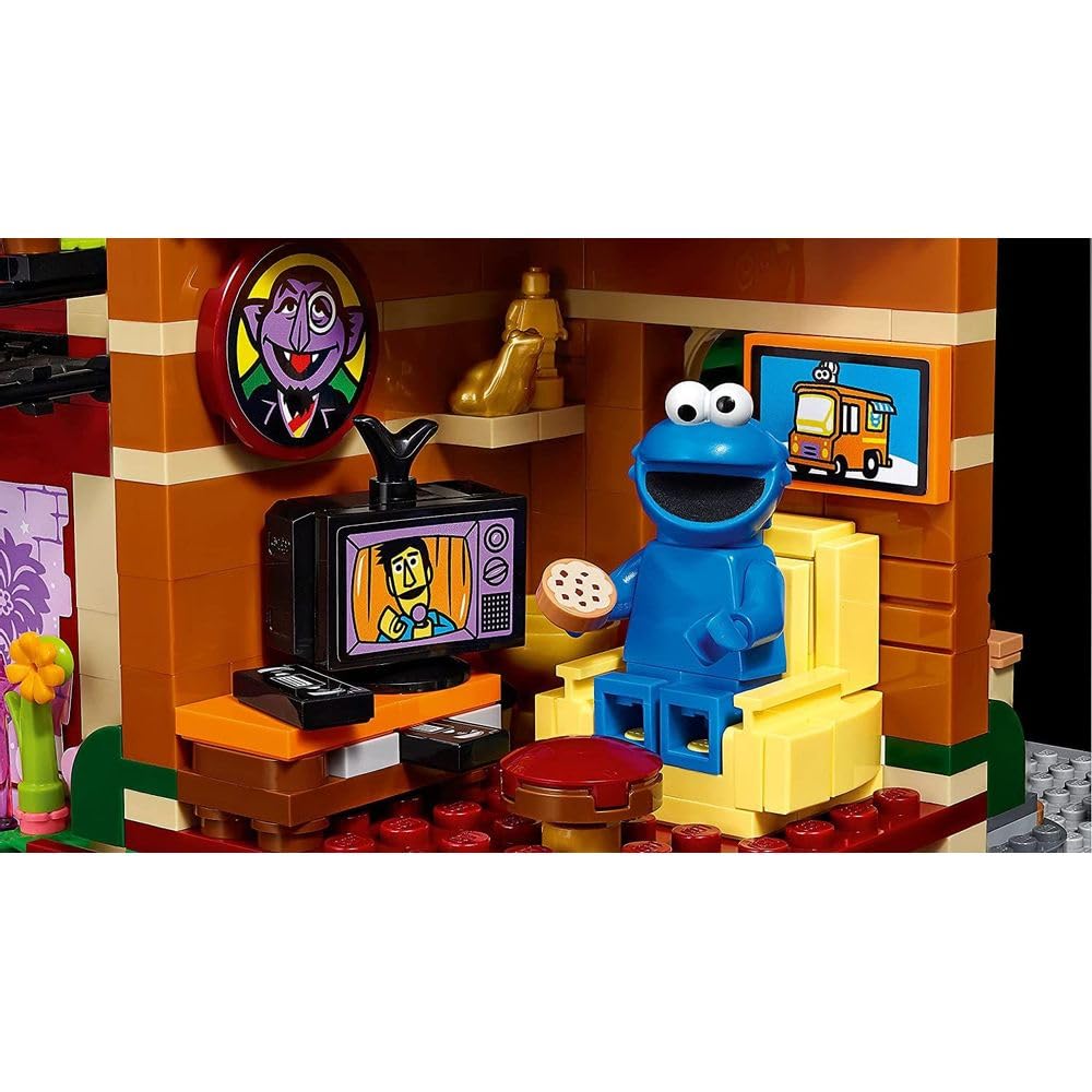 LEGO Ideas 123 Sesame Street 21324 Building Kit; Awesome Build-and-Display Model for Adults Featuring Elmo, Cookie Monster, Oscar The Grouch, Bert, Ernie and Big Bird, New 2021 (1,367 Pieces)