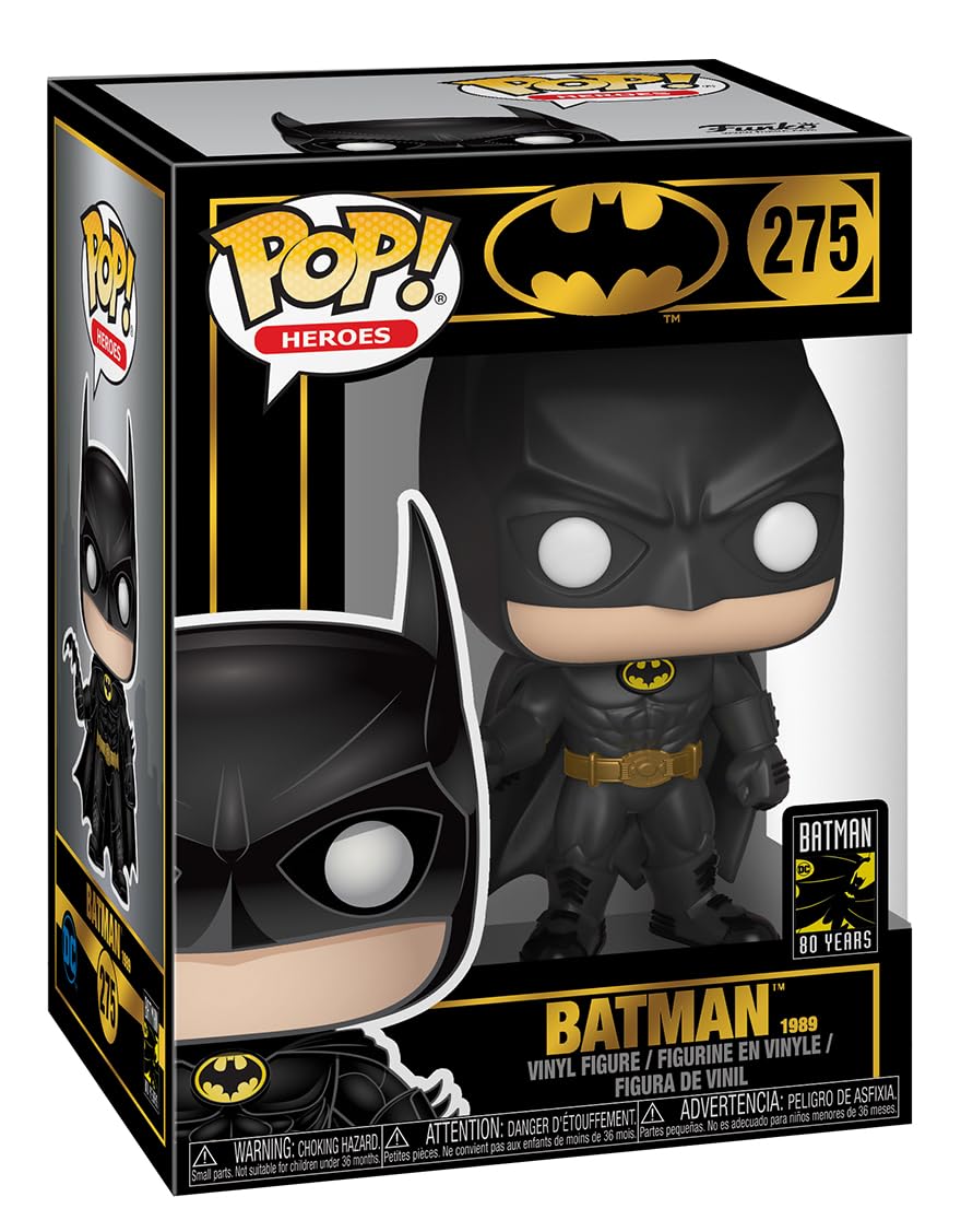 Funko Pop Heroes: Batman 80th - Batman - (1989),Multicolor, Standard - DC Comics - Collectable Vinyl Figure - Gift Idea - Official Merchandise - Toys for Kids & Adults - Superheroes Fans
