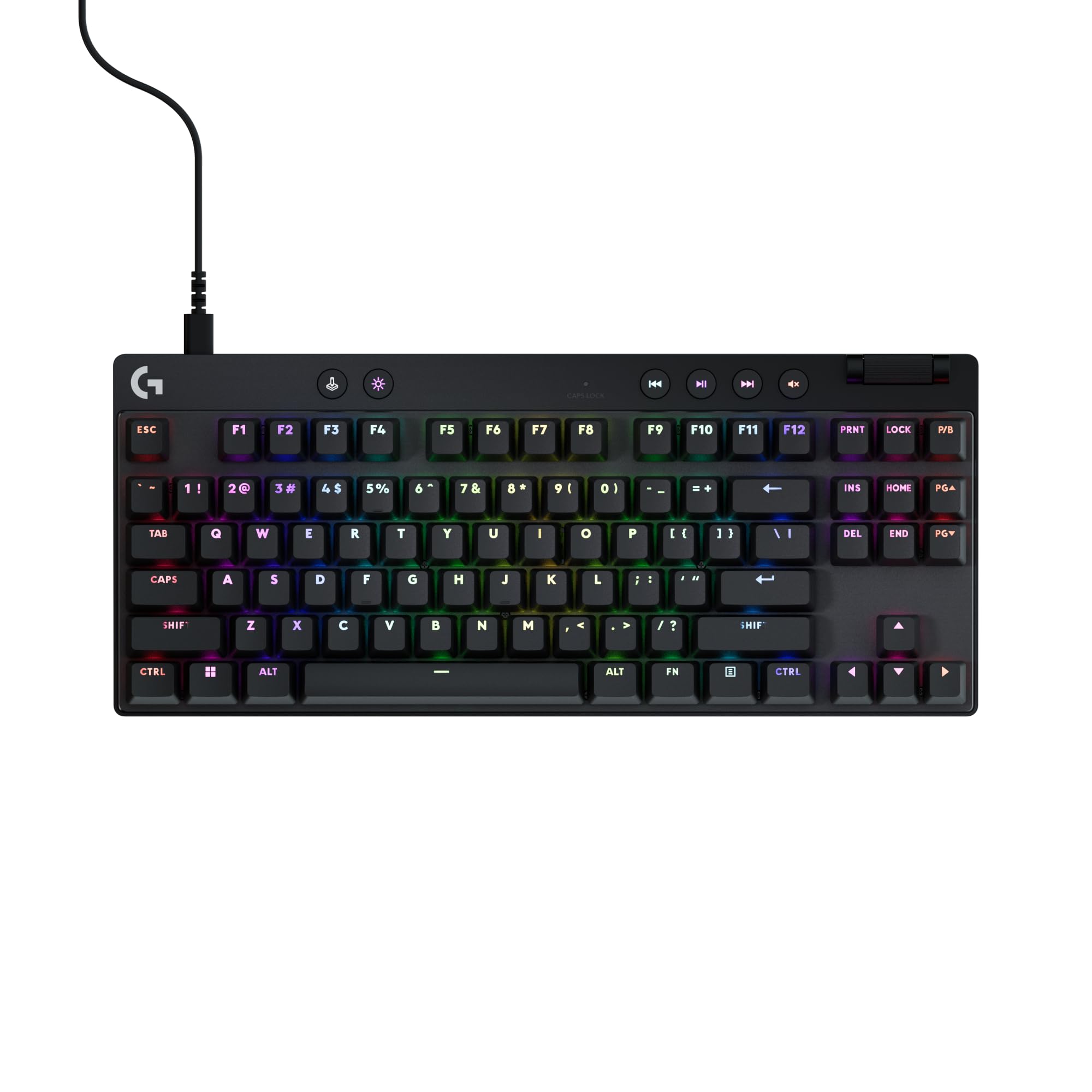 Logitech G PRO X TKL Rapid Tenkeyless Wired Gaming Keyboard with Magnetic Analog Switches, RGB - Black, PC Gaming Keyboards, Pro