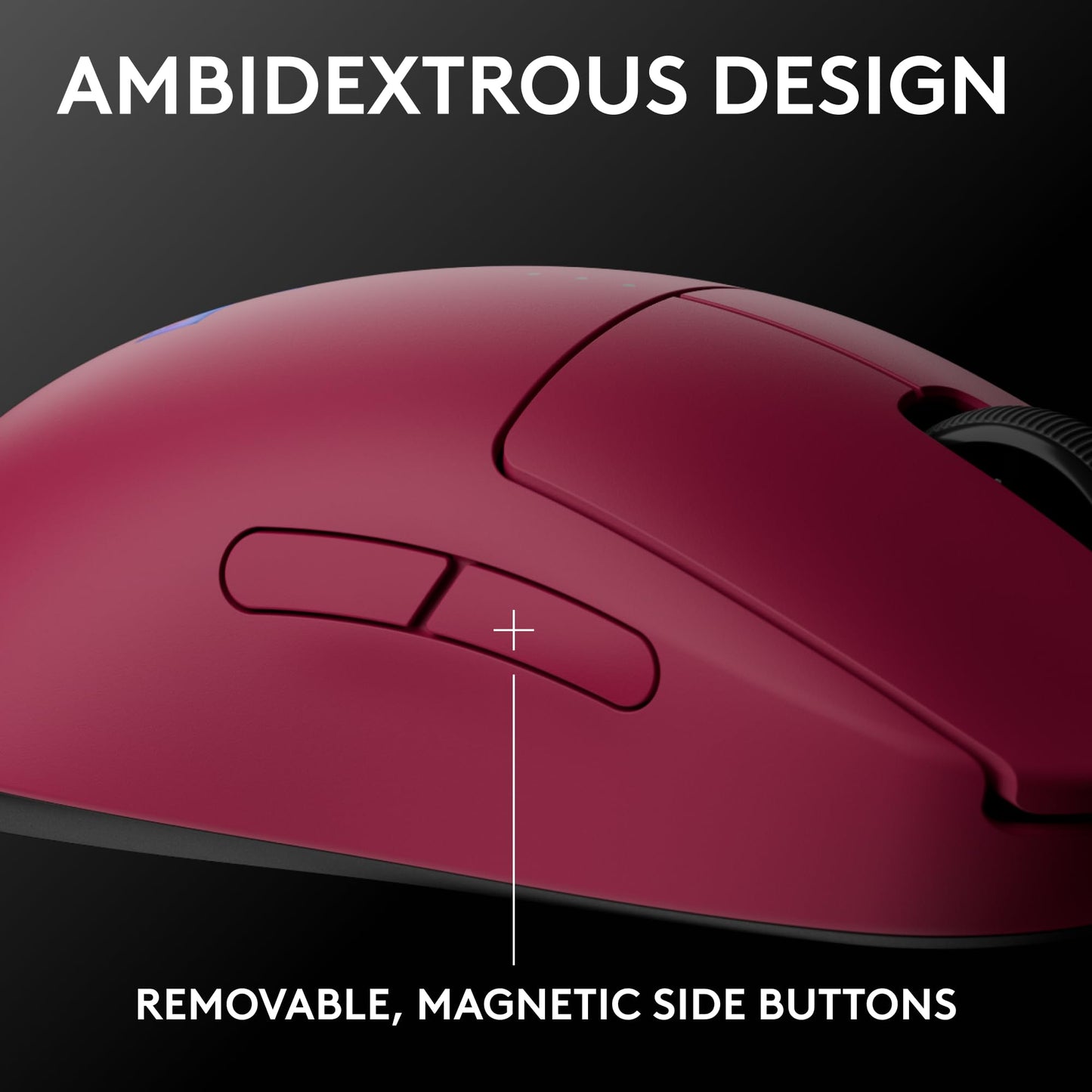 Logitech G PRO 2 Lightspeed Wireless Gaming Mouse, Right- or Left-Handed Mouse with up to 4 Customizable and Switchable Magnetic Side Buttons, 44K DPI Sensor, USB-C Charging, for PC/Mac - Magenta