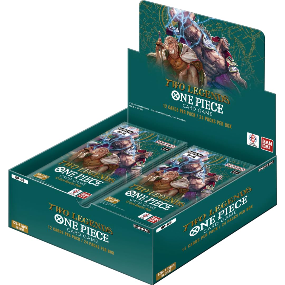 Bandai | One Piece Booster Display - Two Legends (OP-08) | Trading Card Game Display | Ages 6+ | 2 Players | 20-30 Minutes Playing Time