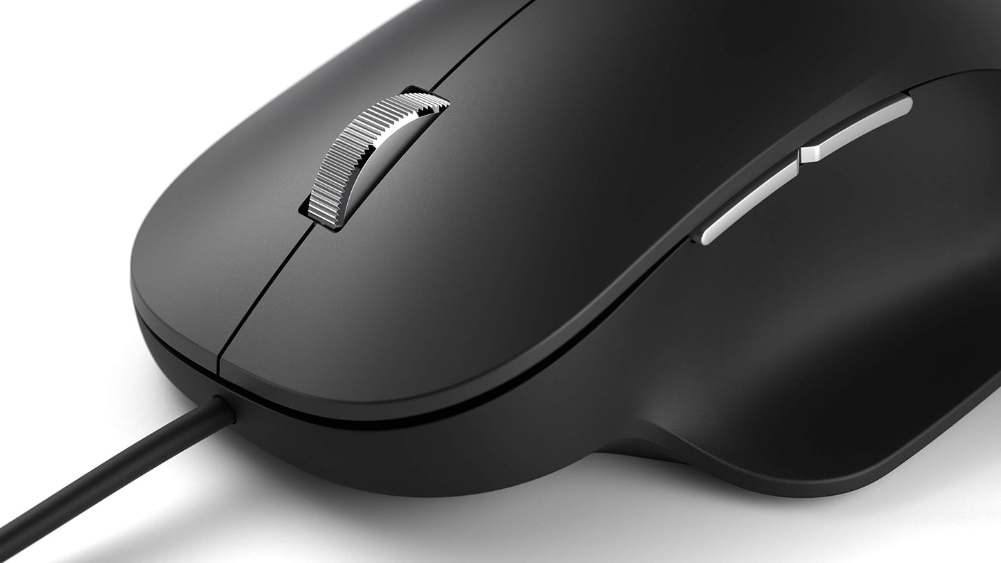 Microsoft Ergonomic Desktop - Black - Wired, Comfortable, Ergonomic Keyboard and Mouse Combo, with Cushioned Wrist and Palm Support. Split Keyboard. Dedicated Office Key.