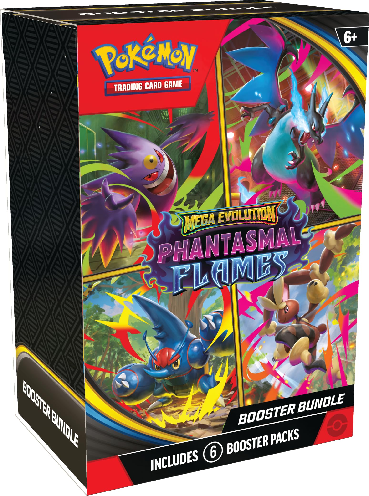 Pokémon TCG: Mega Evolution—Phantasmal Flames Booster Bundle (6 Booster Packs)
