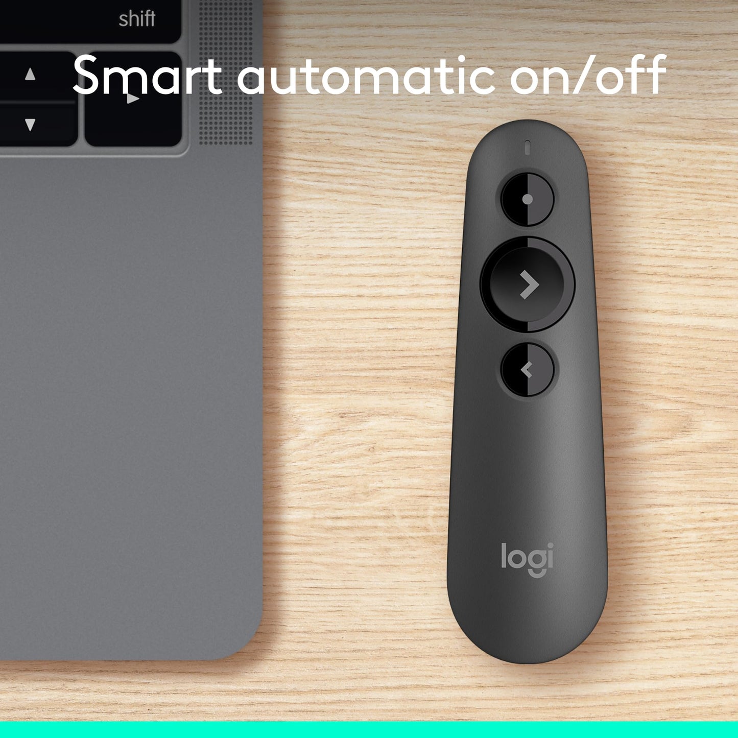 Logitech Wireless Presenter R500s, PowerPoint Clicker with Laser Pointer, Wireless Presentation Clicker Remote