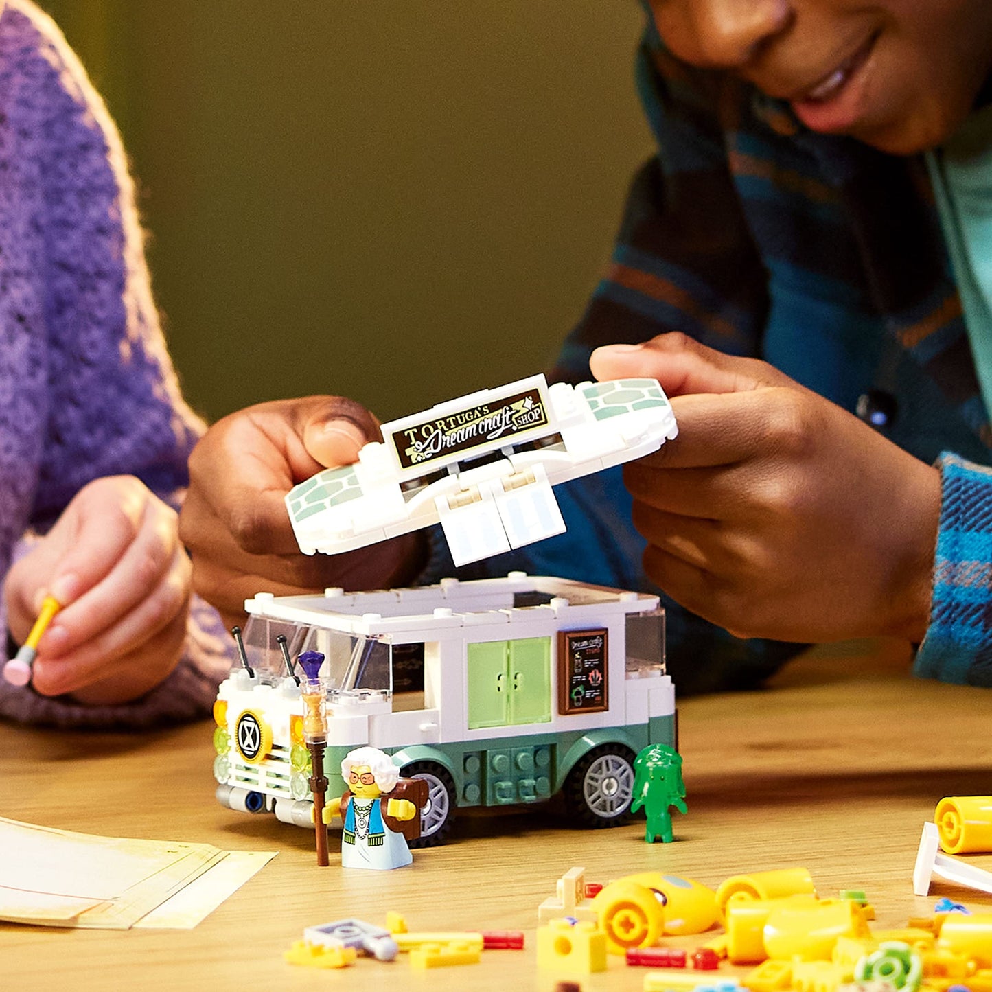 LEGO DREAMZzz Mrs. Castillo’s Turtle Van 71456, 2 in 1 Building Toy and Vehicle Playset with Party Mode or Flying Submarine Mode, Makes a Great Gift Idea for 7 Year Old Kids, Boys, and Girls