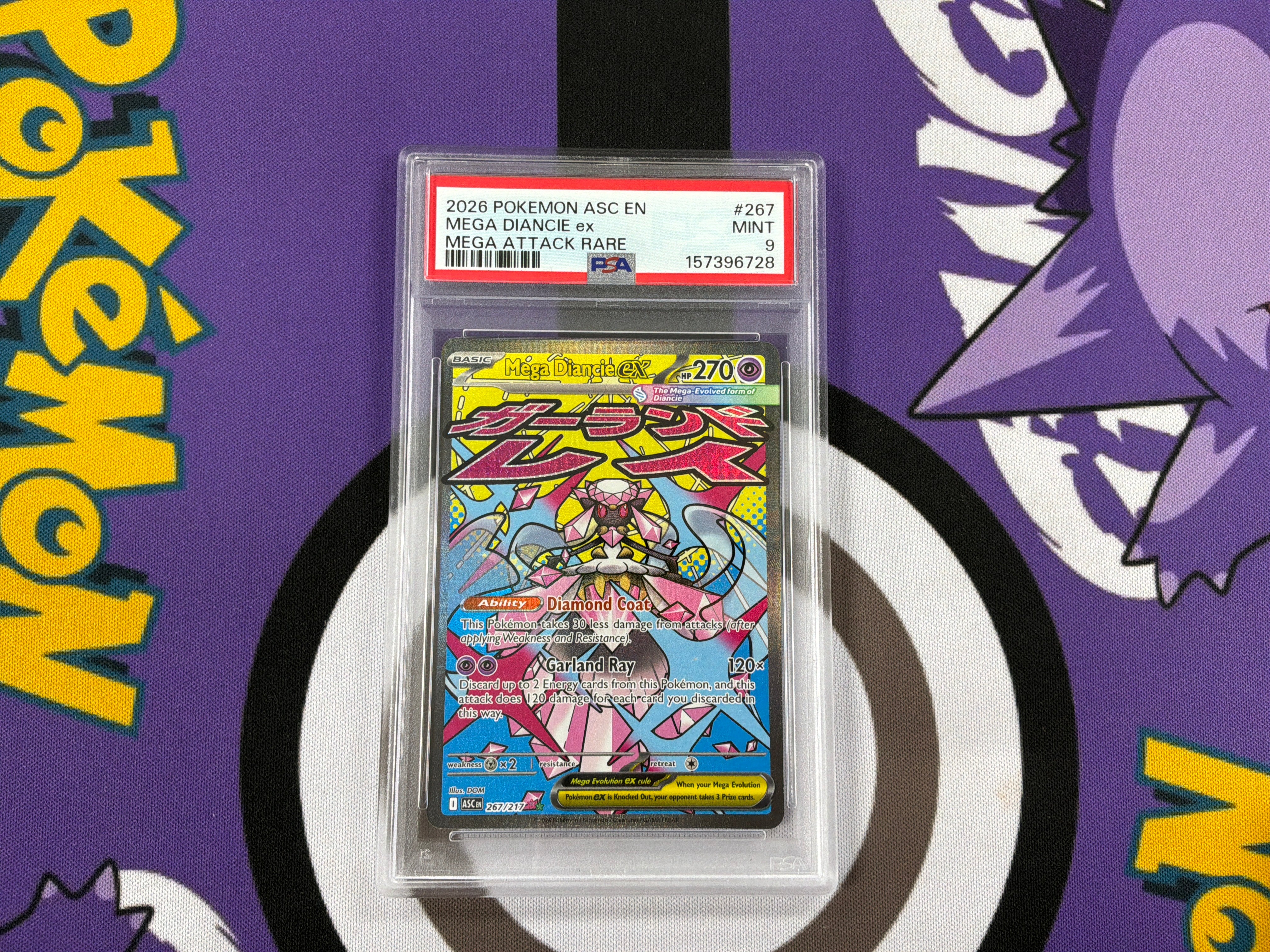 PSA 9 Mega Diancie EX 267/217