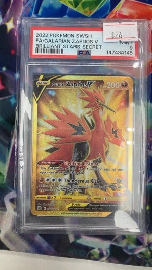 Galarian Zapdos V - Pokemon Brilliant Stars 182 (GRADED 9) — trade-in photo