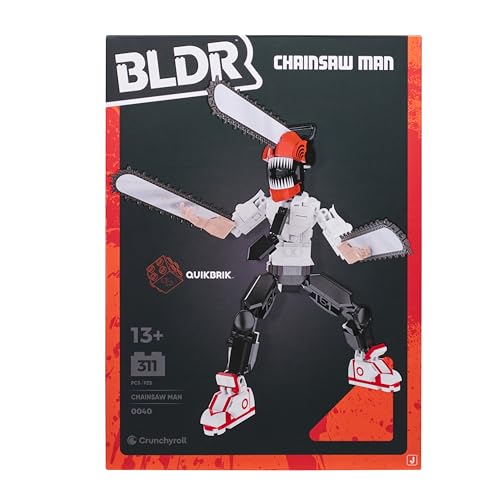 BLDR Chainsaw Man Buildable Action Figure Construction Set 0040-10-Inch Articulated Constructible Figure with 311 Pieces
