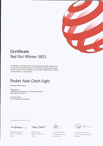 Brook Pocket Auto Catch Light-Dual Account Auto Catcher for Pocket Monster, Smallest & Lightest Auto Catch Device, AirTag-Size Bluetooth Accessory, Fast Auto Spin & Catch for iOS & Android