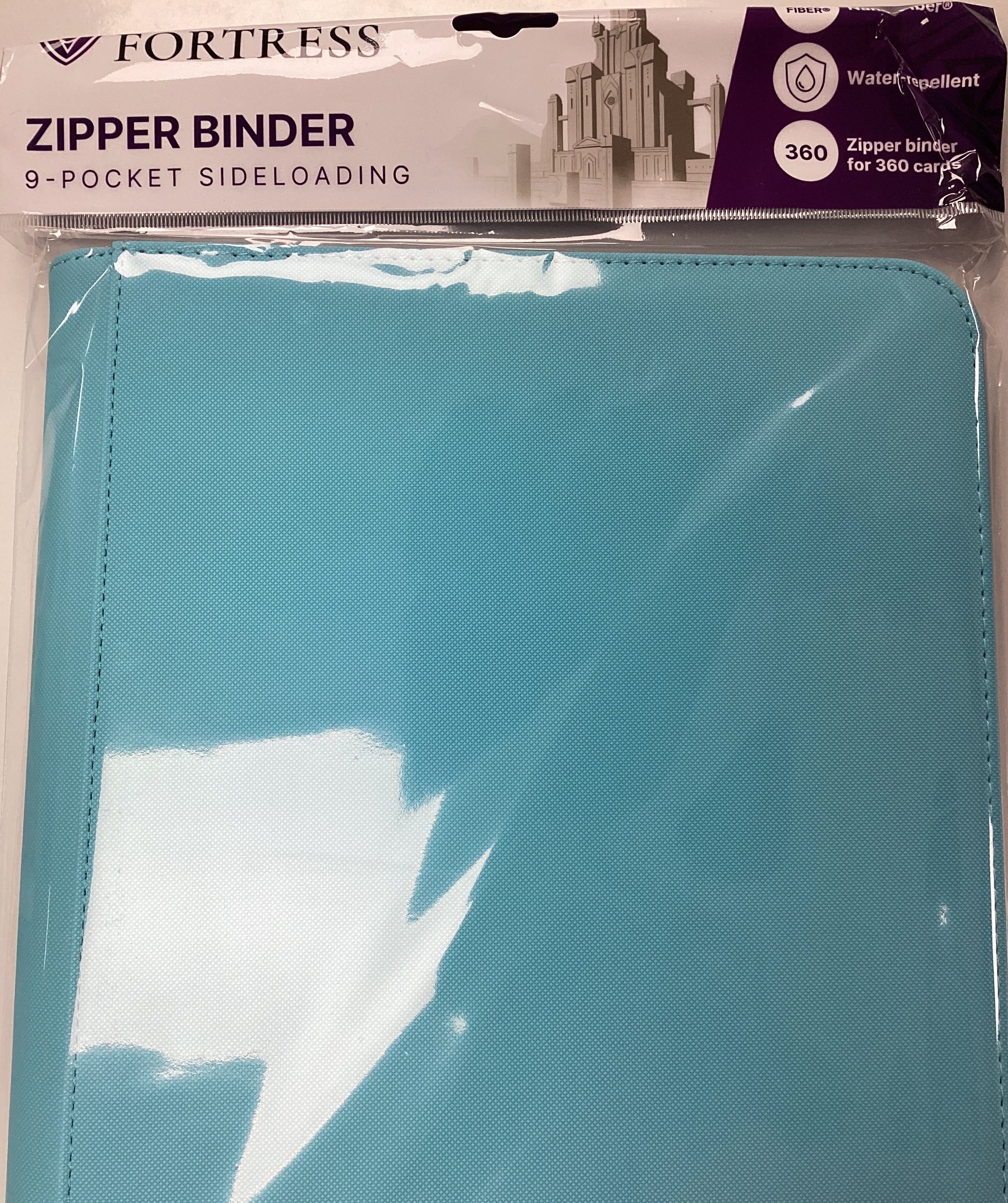 Arcane Fortress Blue Zipper Binder