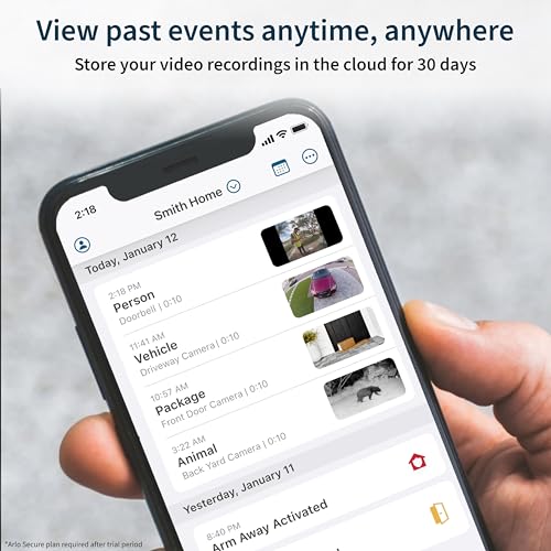 Arlo Essential Wired Video Doorbell - HD Video, 180° View, Night Vision, 2 Way Audio, Black - AVD1001B