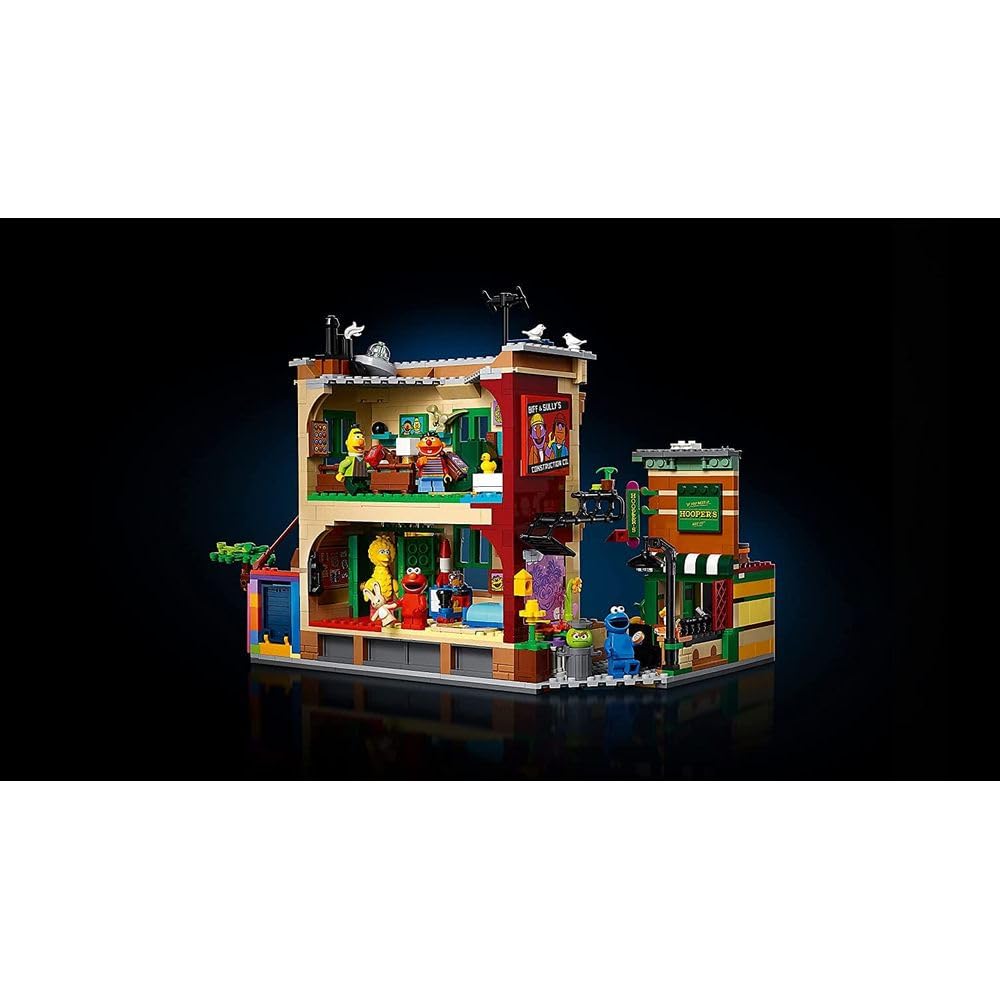LEGO Ideas 123 Sesame Street 21324 Building Kit; Awesome Build-and-Display Model for Adults Featuring Elmo, Cookie Monster, Oscar The Grouch, Bert, Ernie and Big Bird, New 2021 (1,367 Pieces)