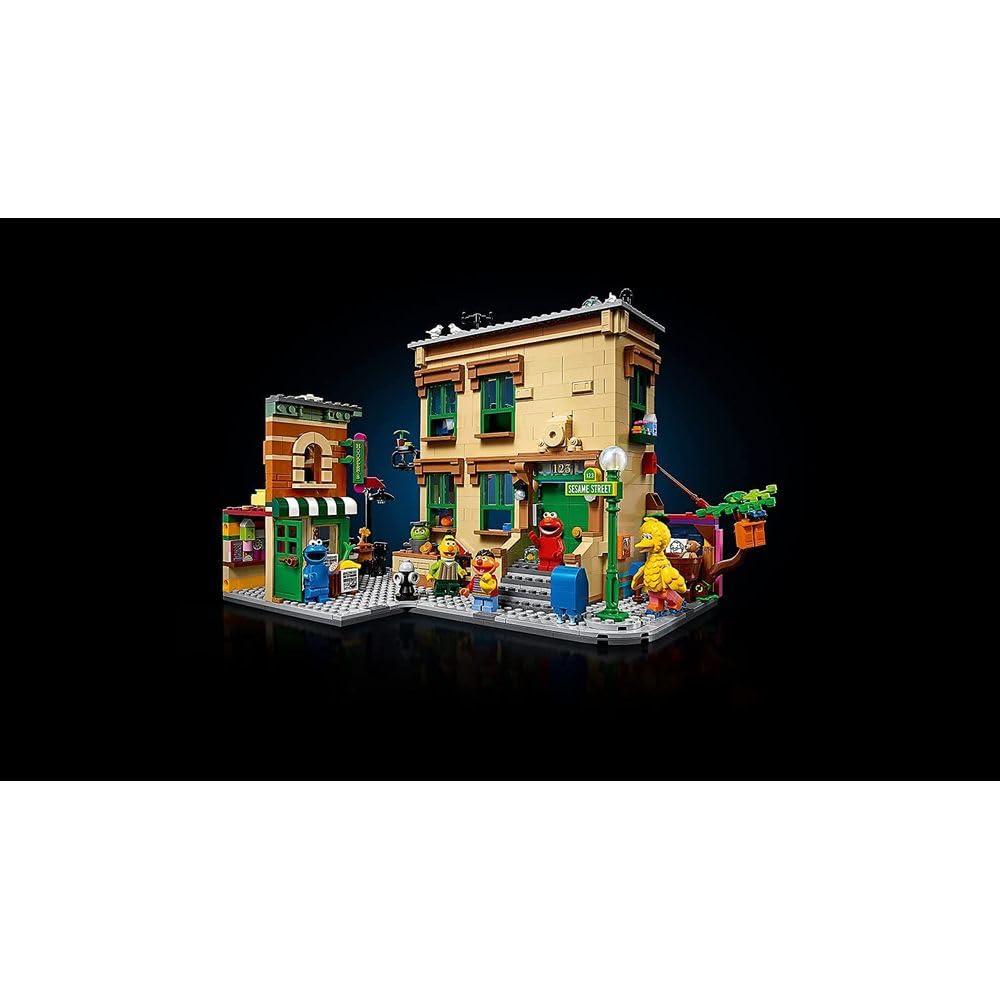 LEGO Ideas 123 Sesame Street 21324 Building Kit; Awesome Build-and-Display Model for Adults Featuring Elmo, Cookie Monster, Oscar The Grouch, Bert, Ernie and Big Bird, New 2021 (1,367 Pieces)
