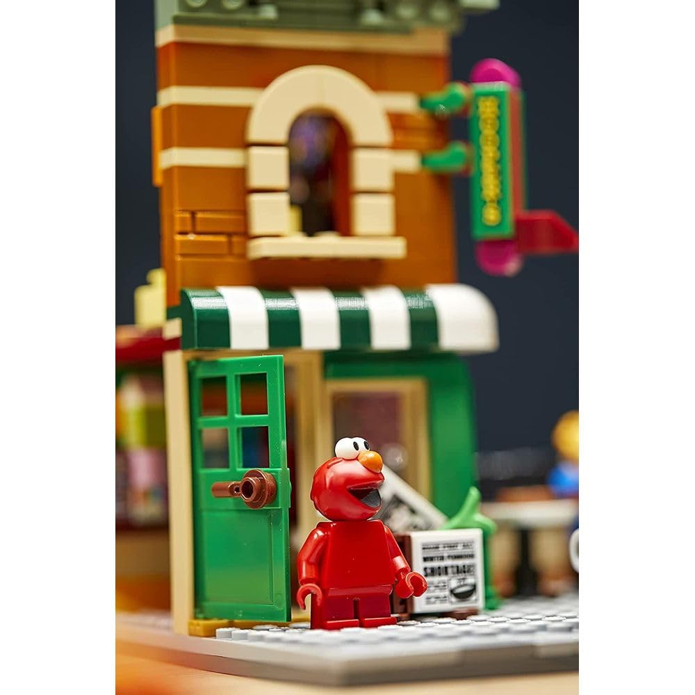 LEGO Ideas 123 Sesame Street 21324 Building Kit; Awesome Build-and-Display Model for Adults Featuring Elmo, Cookie Monster, Oscar The Grouch, Bert, Ernie and Big Bird, New 2021 (1,367 Pieces)