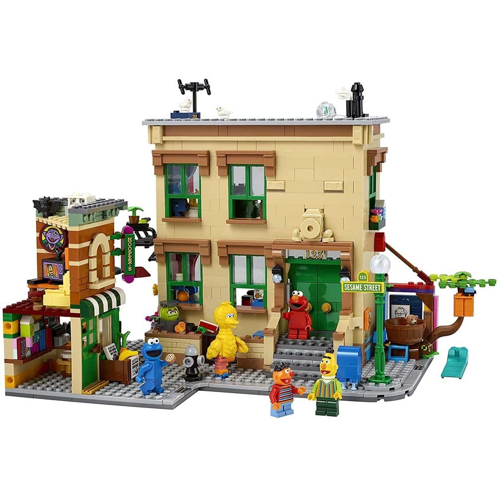 LEGO Ideas 123 Sesame Street 21324 Building Kit; Awesome Build-and-Display Model for Adults Featuring Elmo, Cookie Monster, Oscar The Grouch, Bert, Ernie and Big Bird, New 2021 (1,367 Pieces)