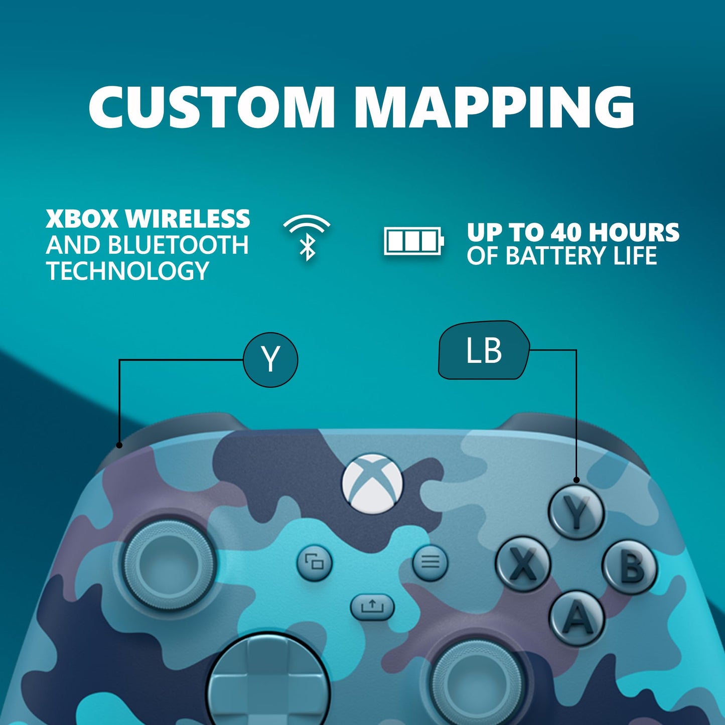 Xbox Special Edition Wireless Gaming Controller – Mineral Camo – Xbox Series X|S, Xbox One, Windows PC, Android, and iOS