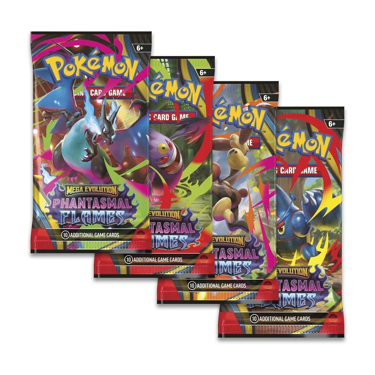 Pokémon TCG: Mega Evolution - 1* Phantasmal Flames Booster Pack (10 Cards)