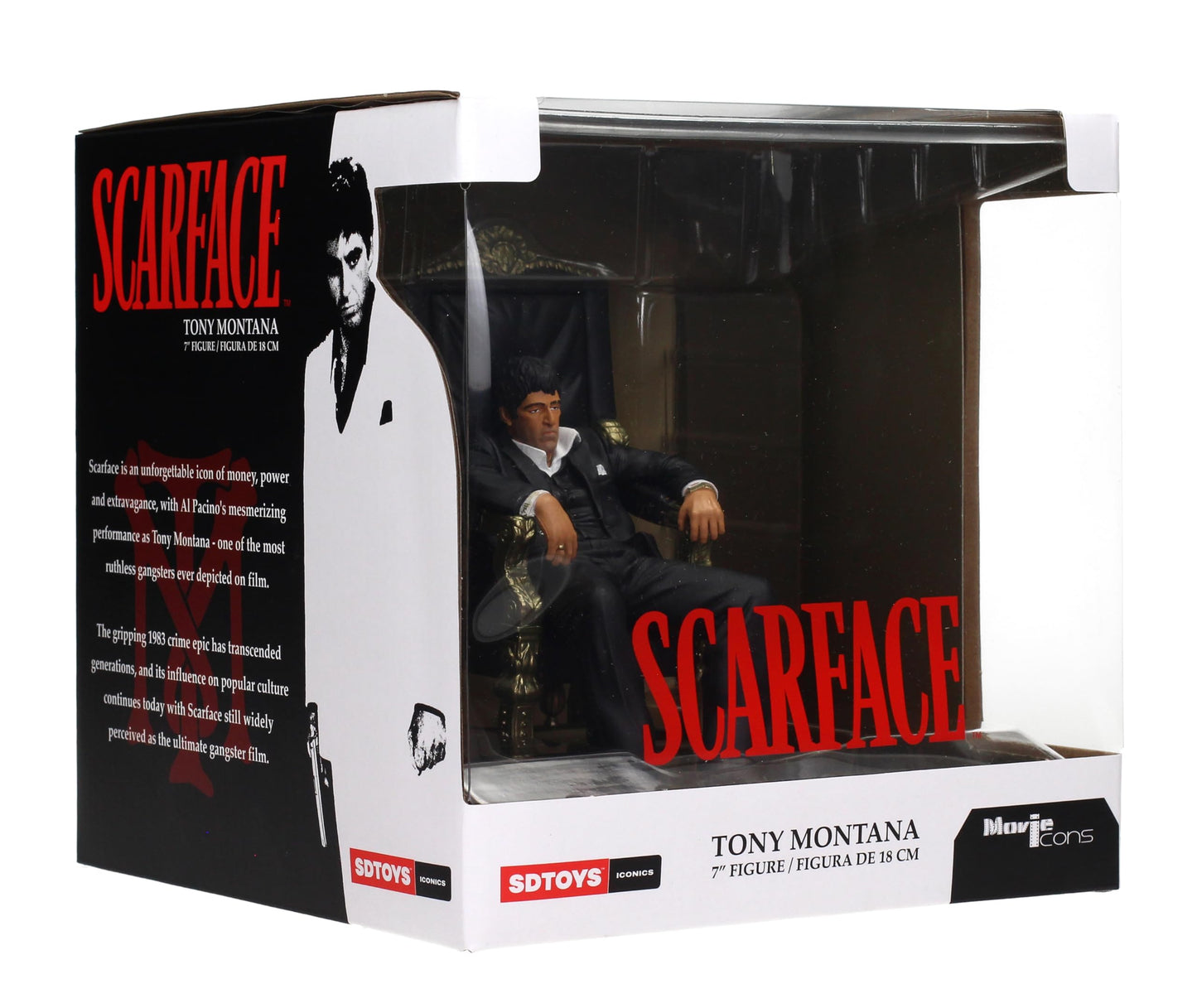 SD Toys Movie Icons Scarface: Tony Montana Throne 7" Figure