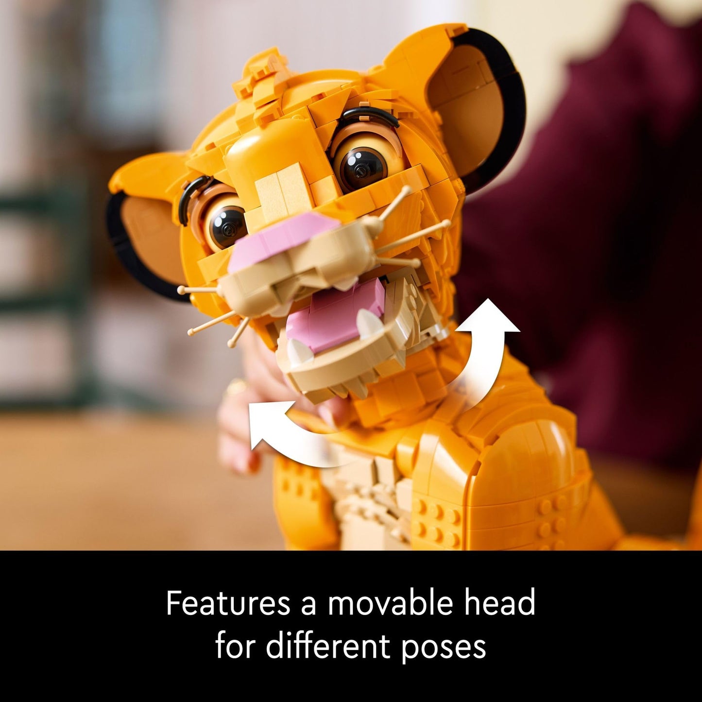 LEGO Disney Young Simba The Lion King Building Sets for Adults - Buildable Disney Figurine for Display, Ages 18+ - DIY Kits & Crafts for Fans of Movie - Collectible Disney Birthday Gift - 43247