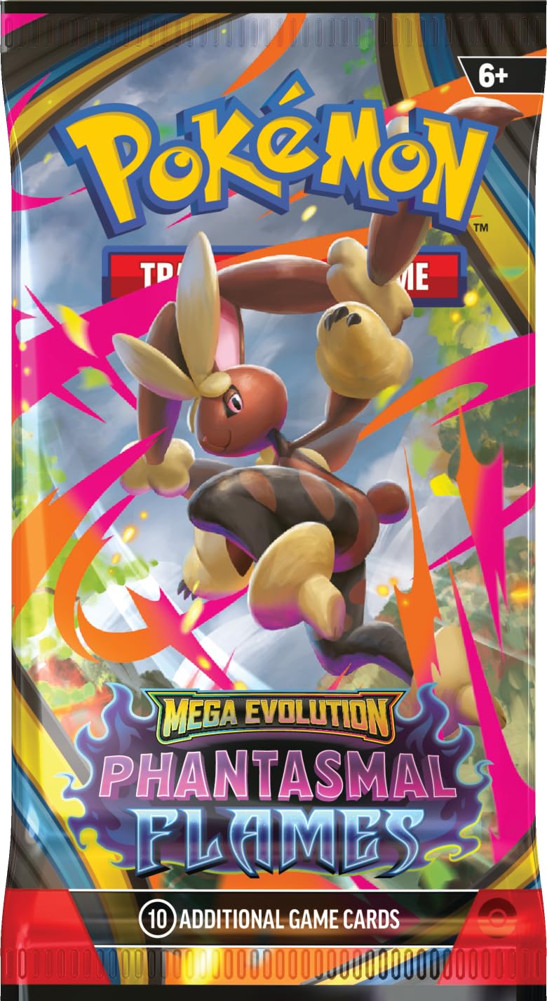 Pokémon TCG: Mega Evolution - 1* Phantasmal Flames Booster Pack (10 Cards)