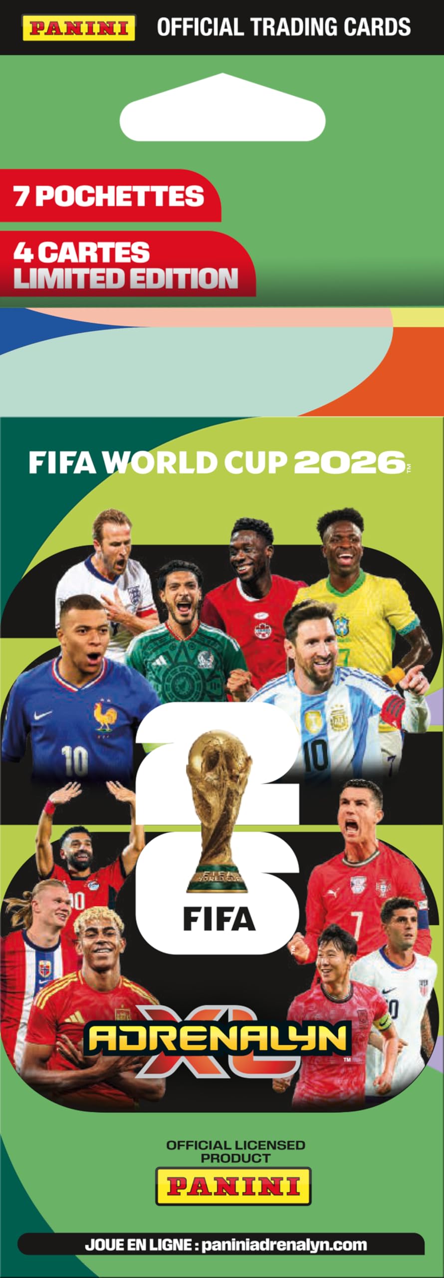 Panini FIFA World Cup 2026 Trading Cards Game Blister Pack 7 Sleeves + 4 Cards Limited Edition