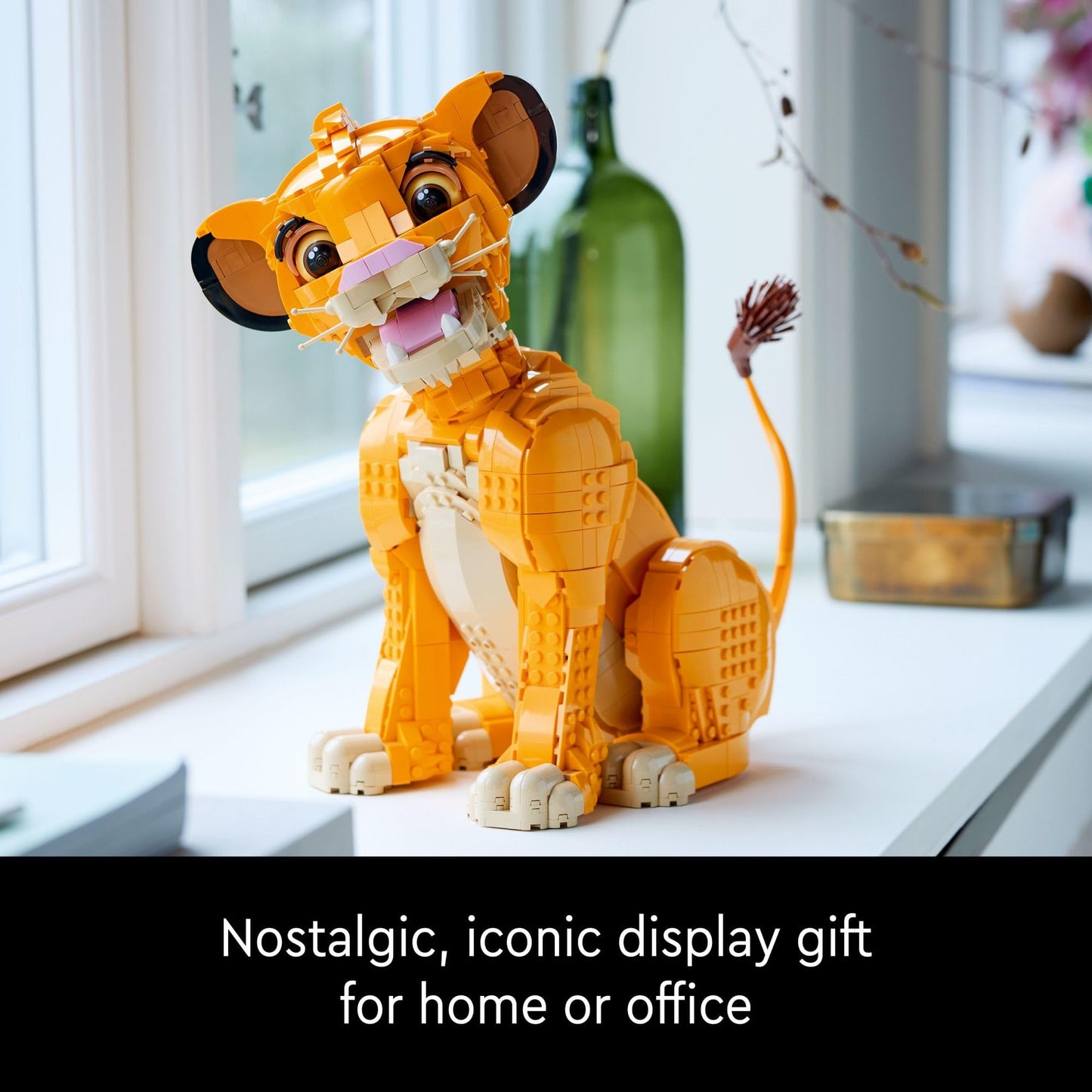 LEGO Disney Young Simba The Lion King Building Sets for Adults - Buildable Disney Figurine for Display, Ages 18+ - DIY Kits & Crafts for Fans of Movie - Collectible Disney Birthday Gift - 43247