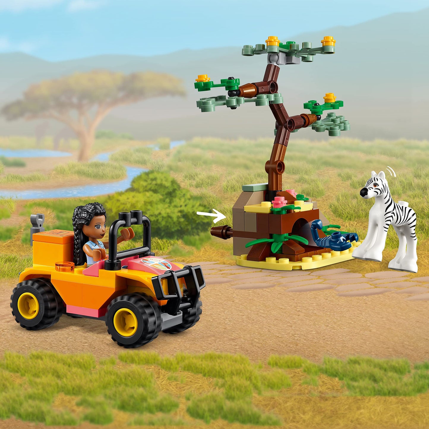 LEGO Friends Mia's Wildlife Rescue Toy 41717 with Zebra and Giraffe Safari Animal Figures Plus 3 Mini Dolls, Birthday Gift Idea for Kids, Girls & Boys Age 7 Plus Years Old