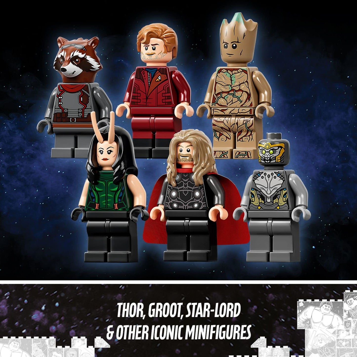 LEGO Marvel The Guardians' Ship 76193 Building Toy - Large Avengers Spaceship Model with Thor & Star-Lord Minifigures, Superhero Movie Inspired Set, Gift for Boys, Girls, Kids, and Teenagers