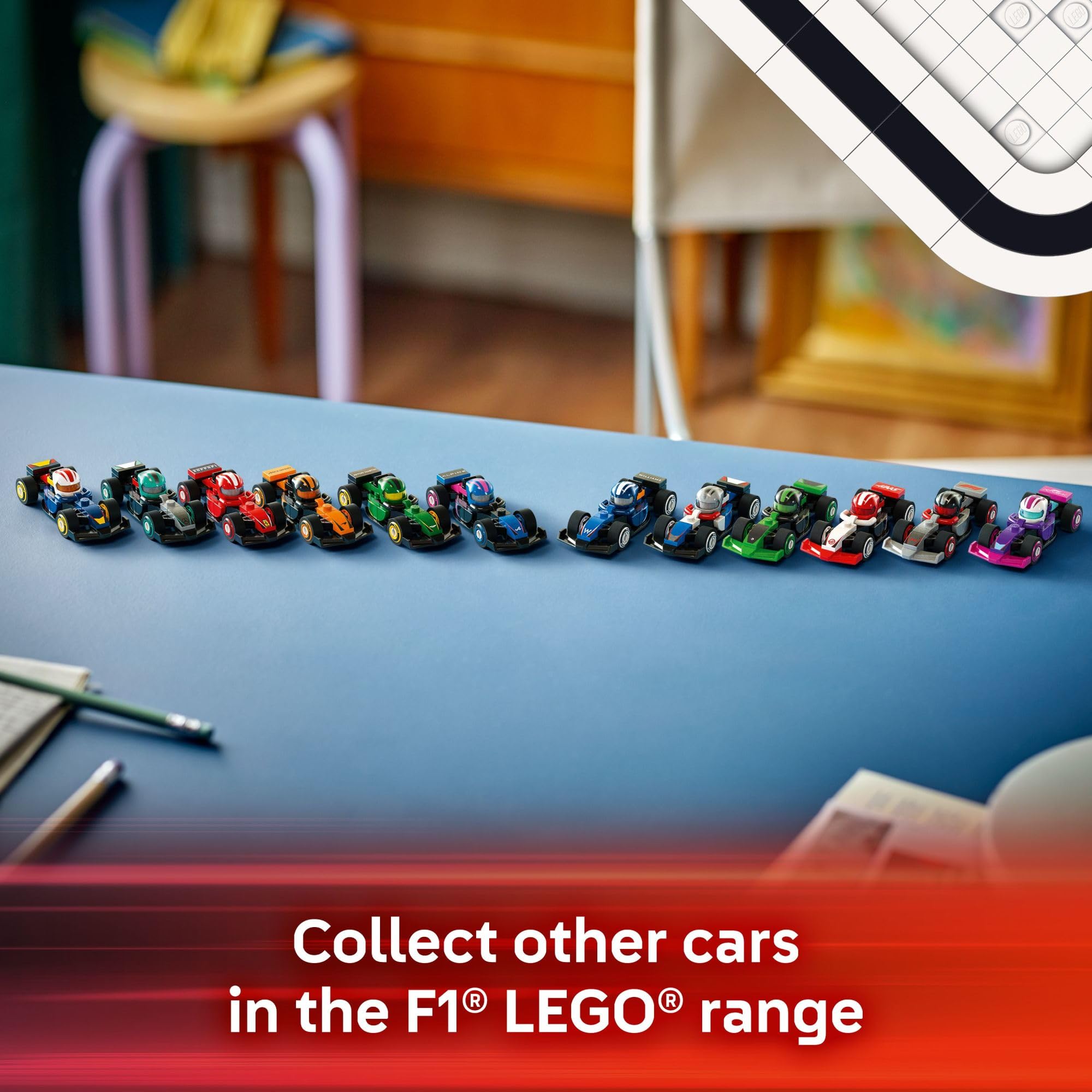 LEGO F1 Collectible Race Cars, 6 Pack - Building Set for Boys & Girls, Ages 6+ - Birthday Party Favor or Gift - Mystery Box W/Surprise F1 Car Toys - Travel Toys for Kids - 66796