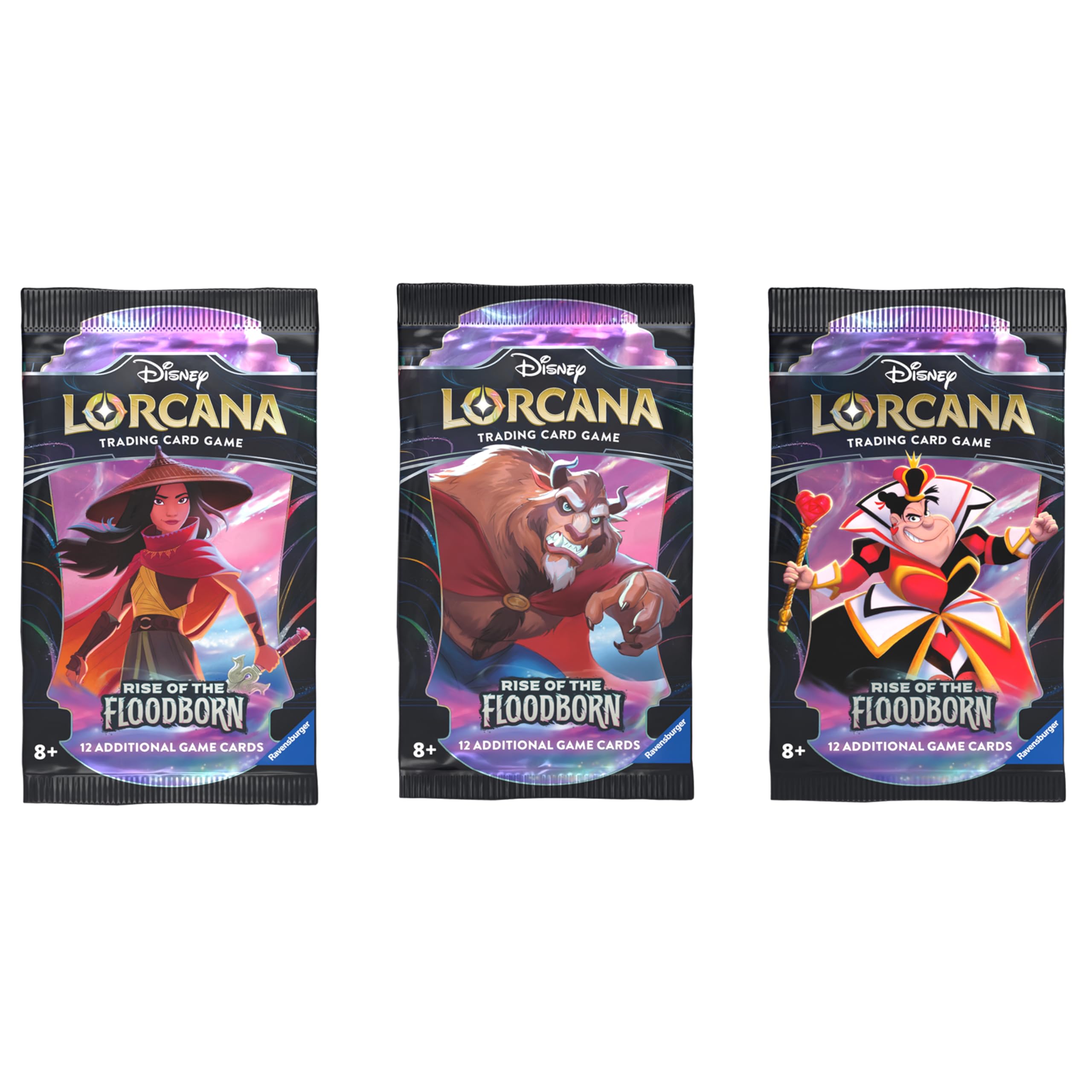Ravensburger Disney Lorcana TCG: Rise of The Floodborn Booster Pack Display | 24 Packs with 12 Trading Cards Each | Ideal for Collectors & Disney Fans | Suitable for Ages 8+