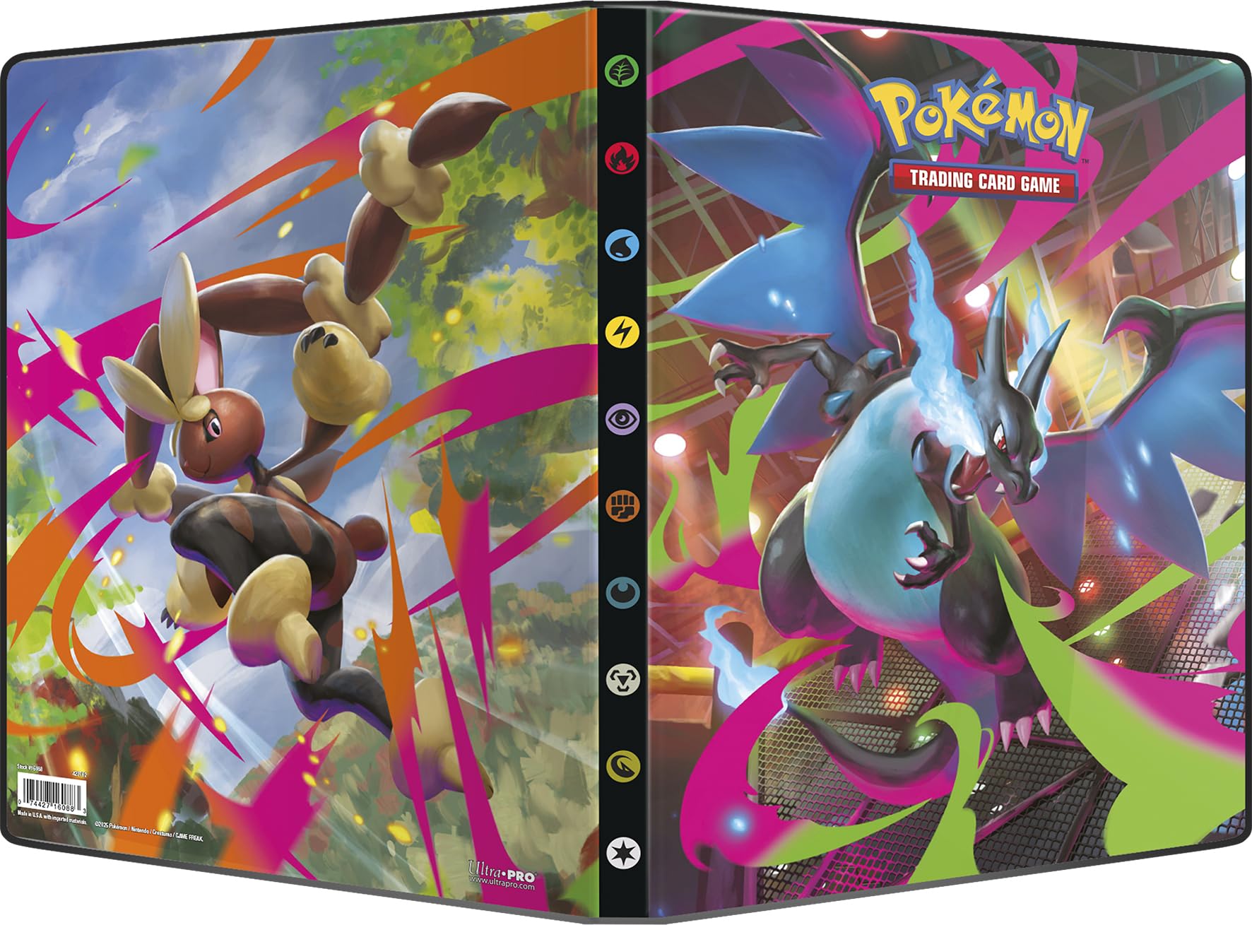 Asmodee - Ultra Pro - Pokémon - Mega Evolution: Phantasmal Flames (ME02): Pokémon cardholder - Capacity: 252 cards - Board games - Trading card accessory