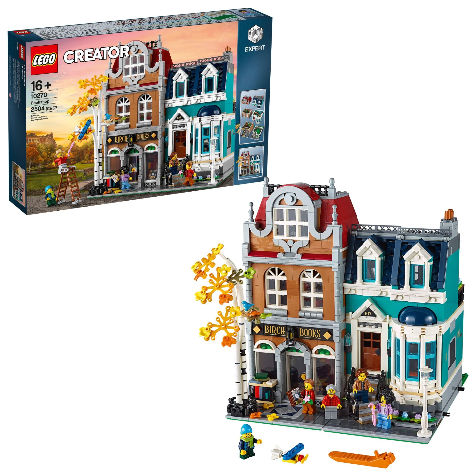 LEGO Creator Expert Bookshop 10270 Modular Building, Home Décor Display Set for Collectors, Advanced Collection, Gift Idea for 16 Plus Year Olds