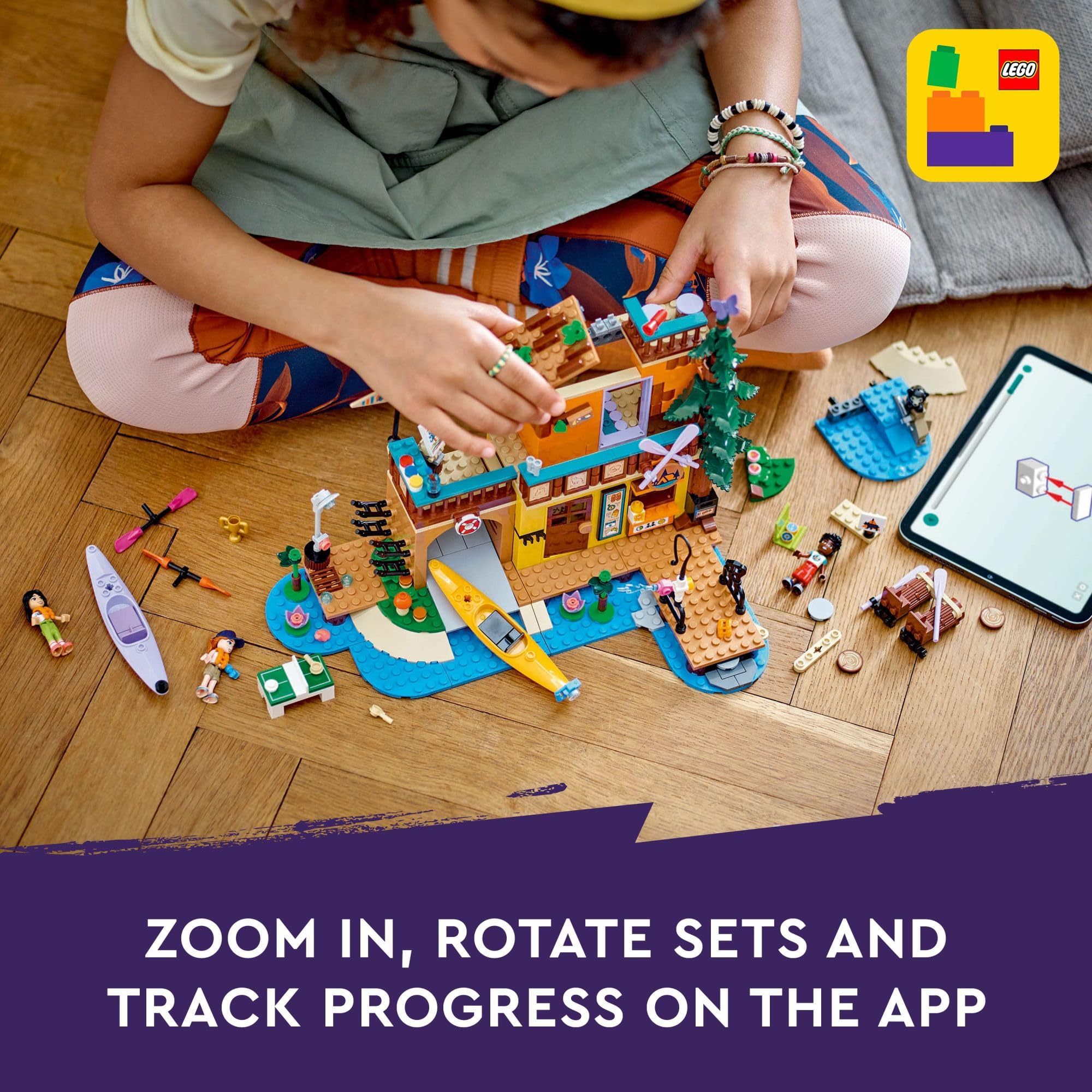 LEGO Friends Adventure Camp Water Sports Building Toy - Pretend Play Playset for Girls & Boys, Ages 7+ - Gift for Christmas - with 3 Mini Dolls - 42626