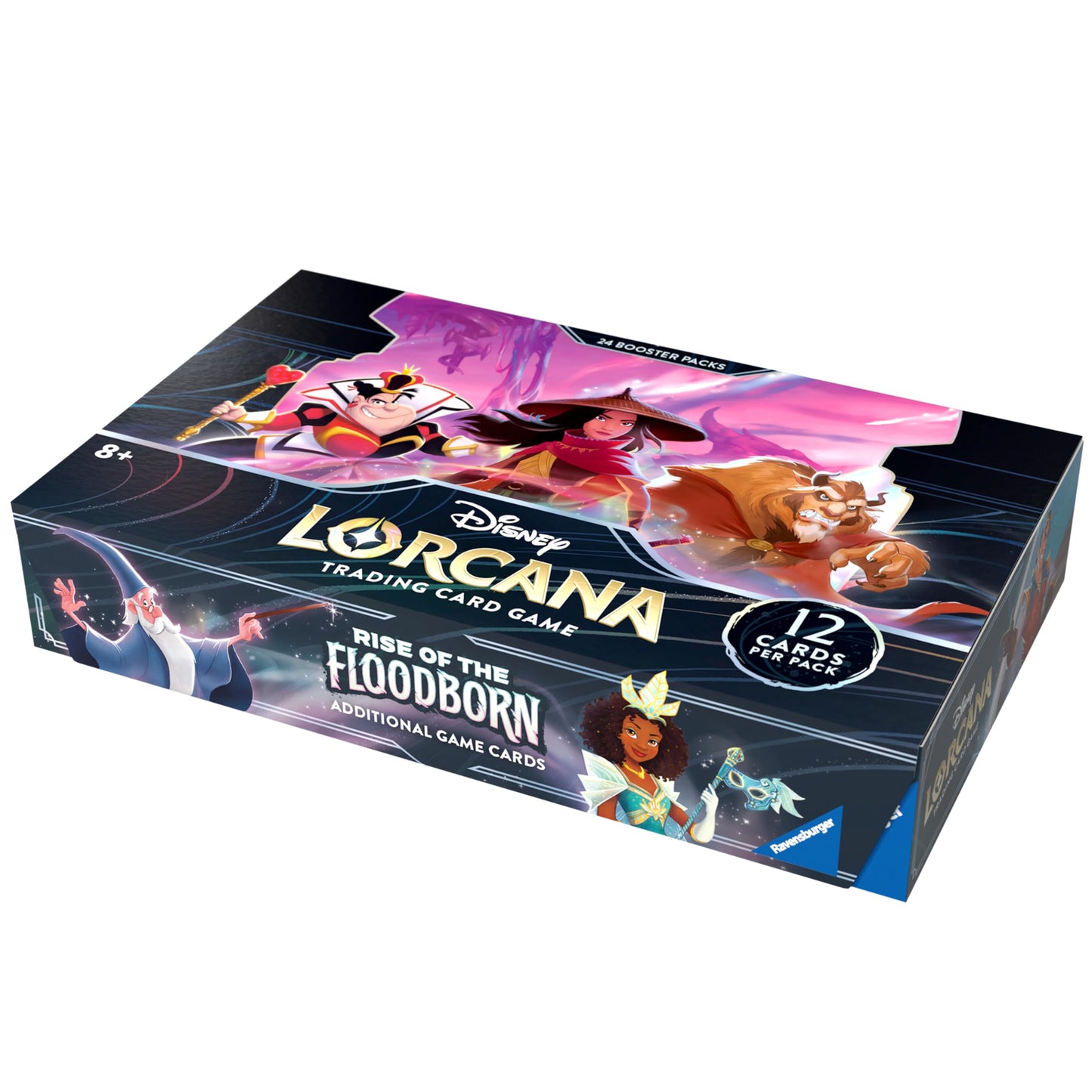Ravensburger Disney Lorcana TCG: Rise of The Floodborn Booster Pack Display | 24 Packs with 12 Trading Cards Each | Ideal for Collectors & Disney Fans | Suitable for Ages 8+