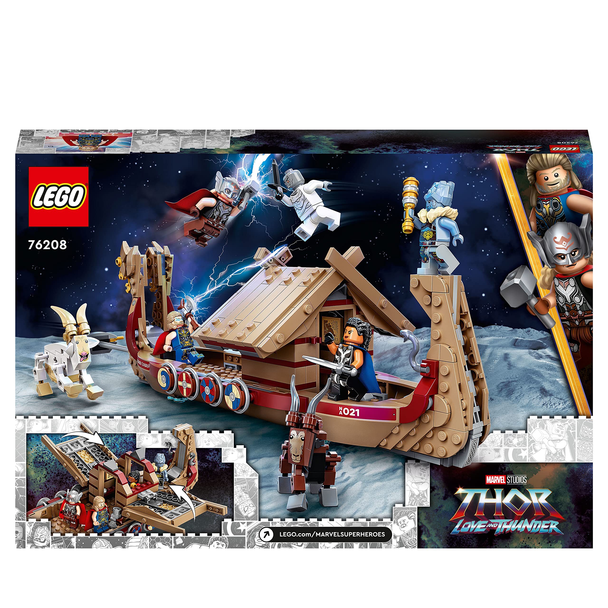 Lego® Super Heroes Marvel The Goat Boat 76208 Building Kit; Collectible Thor Construction Toy with 5