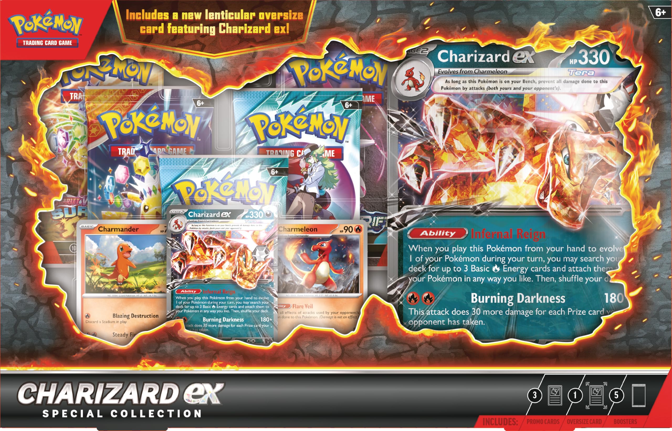 Pokemon TCG: Charizard ex Special Collection - 5 Packs, Promos