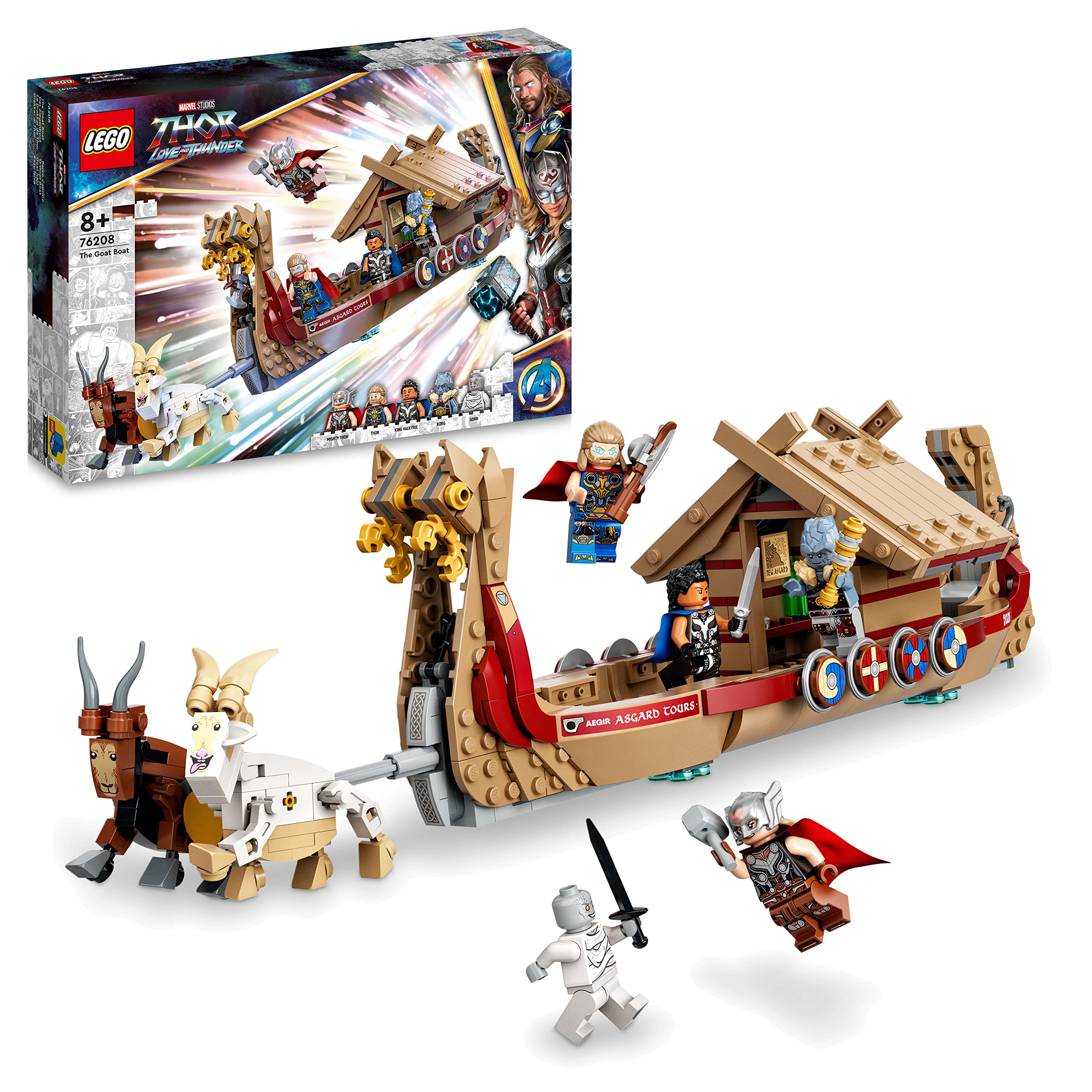 Lego® Super Heroes Marvel The Goat Boat 76208 Building Kit; Collectible Thor Construction Toy with 5