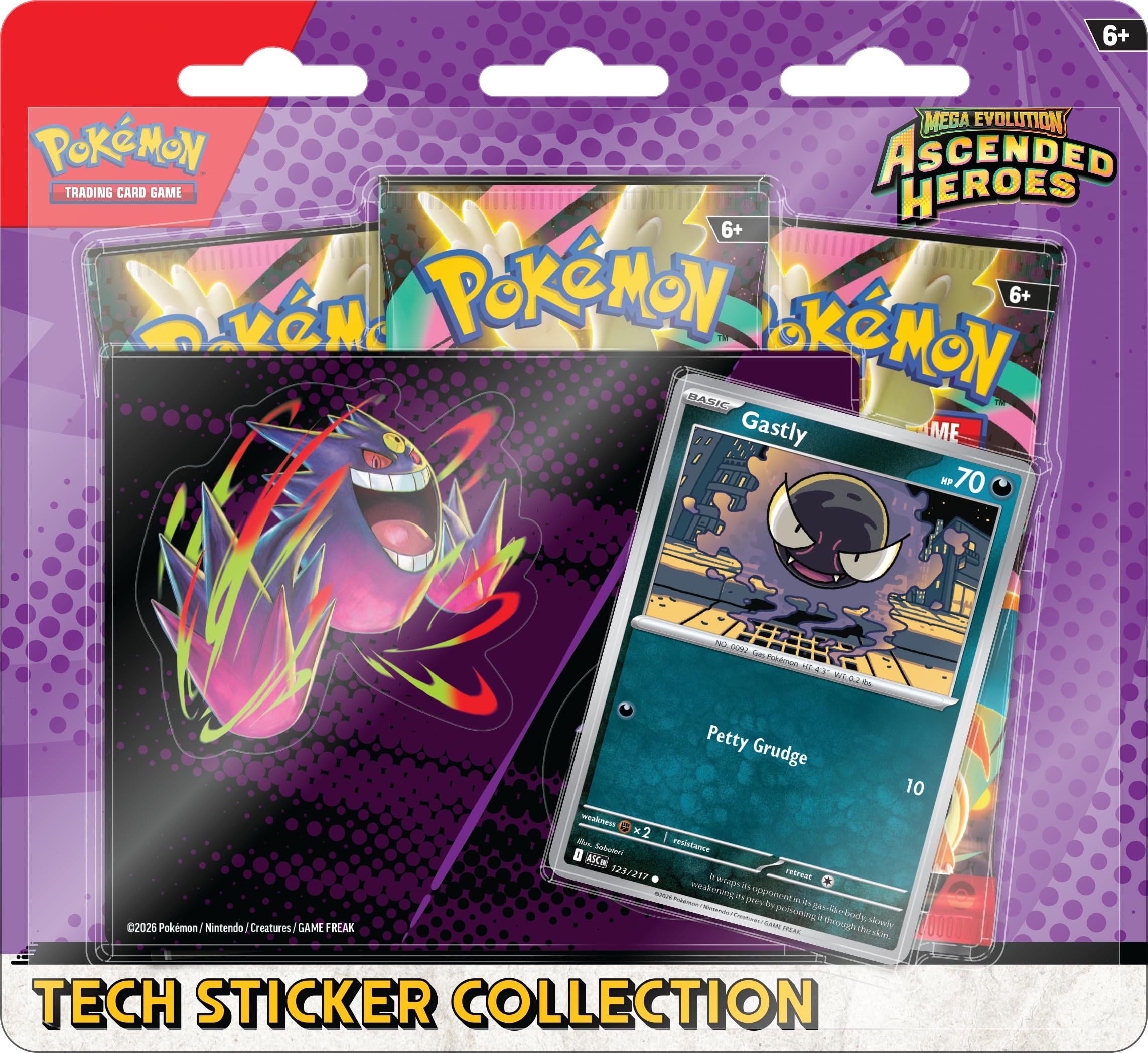 Pokémon TCG: Mega Evolution—Ascended Heroes Tech Sticker Collection - Gastly