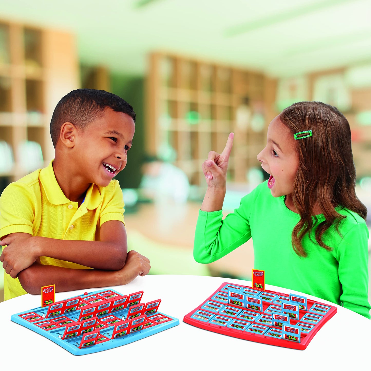 Winning Moves Super Mario Guess Who? Board Game, Play with Classic Nintendo Characters Including Mario, Luigi, Peach, Bowser, and Donkey Kong, 2 Players Makes a Great Gift for Ages 3 Plus