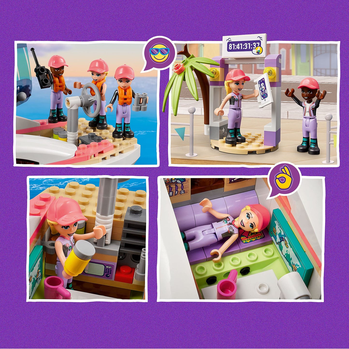 LEGO Friends Stephanie's Sailing Adventure Toy Boat Set 41716, Sailboat Building Toy with Island, Drone, and 3 Mini Figures, Creative Sailing Gift for Kids, Girls, Boys Age 7+ Years Old