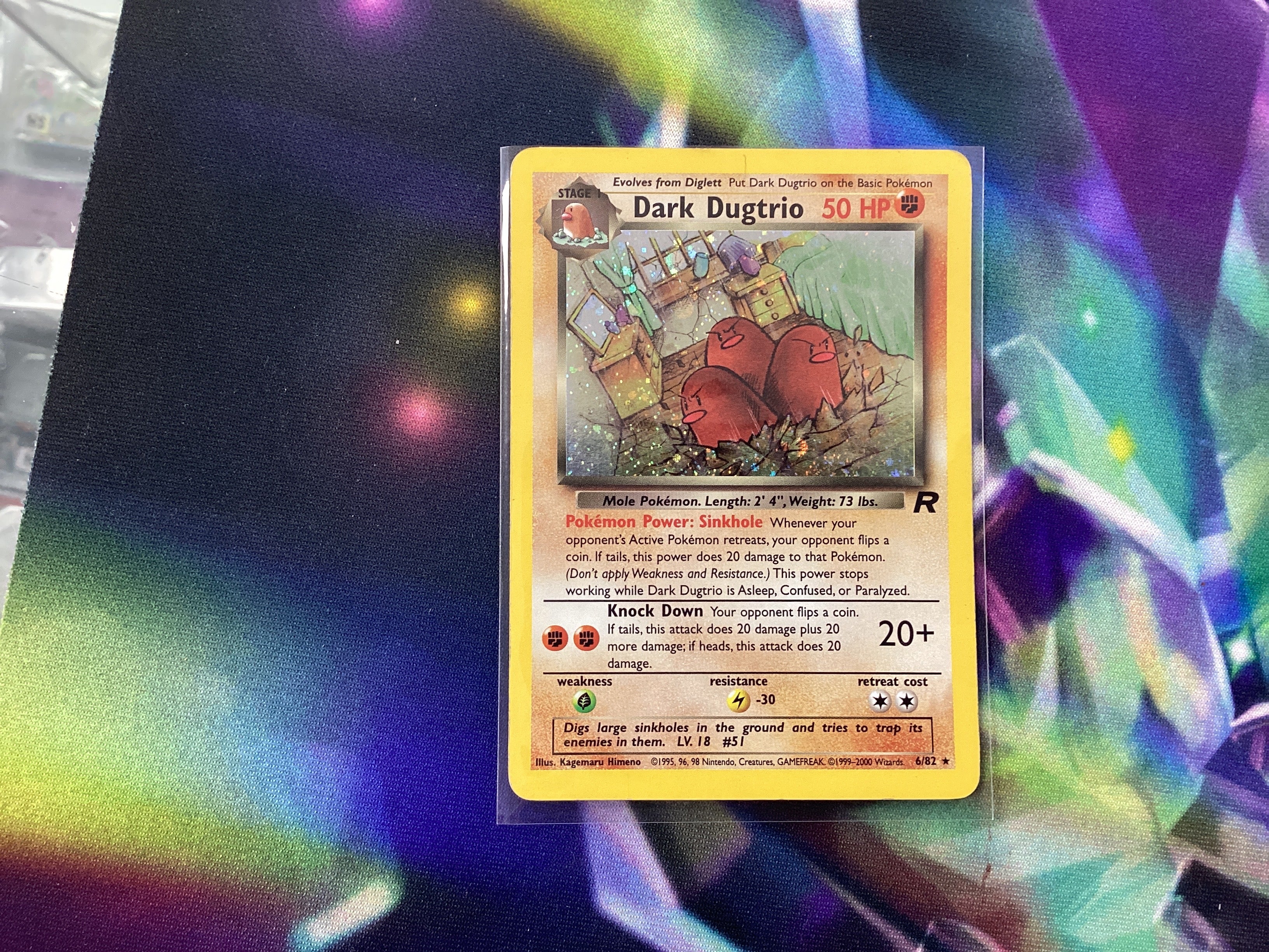 1998 team rockets dark dugtrio holo 6/82