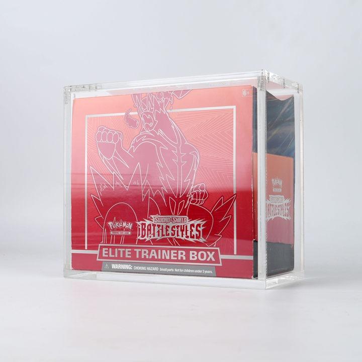 Pokeplay Magnetic Acrylic Elite Trainer Box Case – UV Resistant, Clear