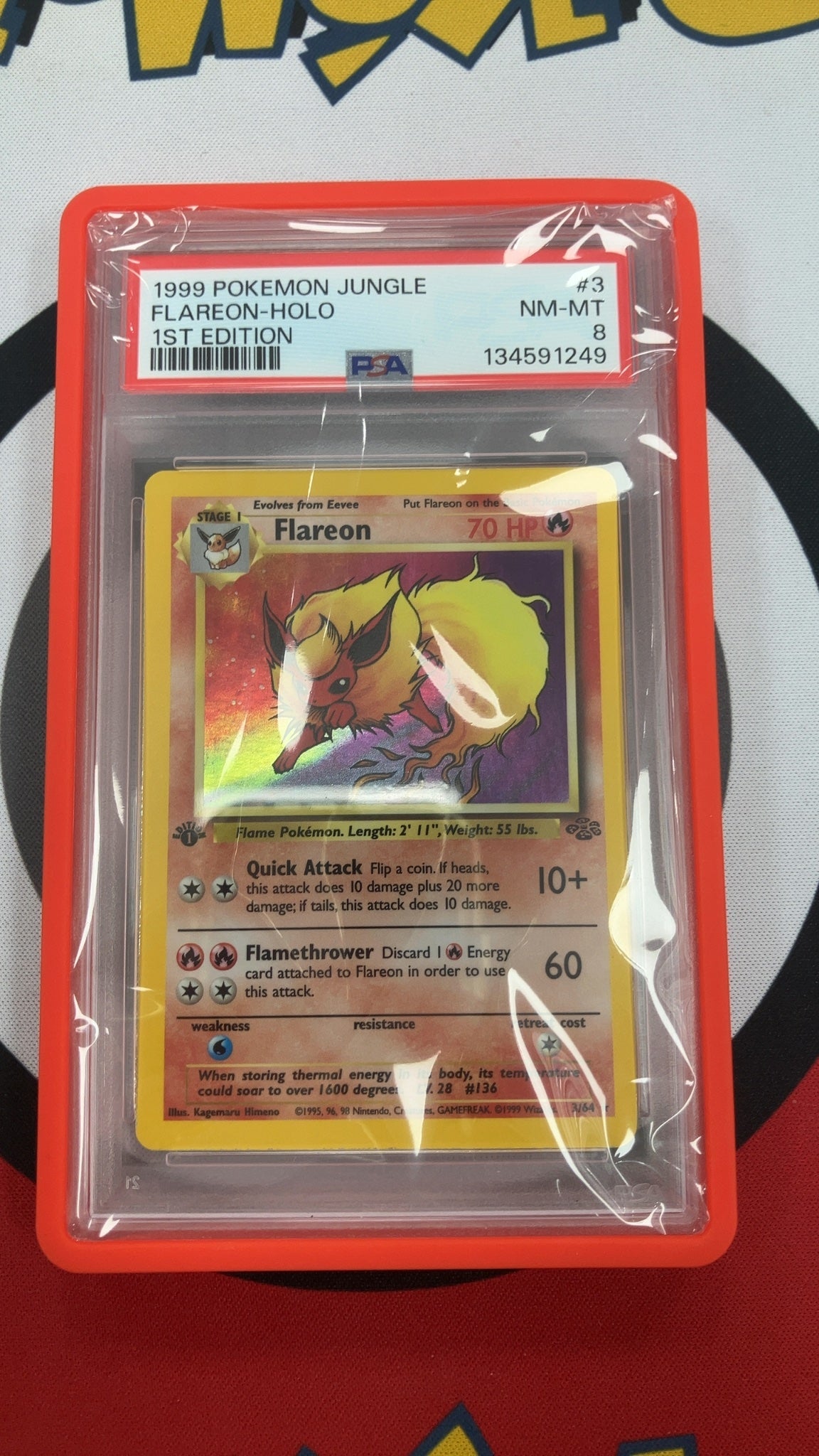 Flareon [1st Edition] - Pokemon Jungle 3 (GRADED 8) — trade-in photo