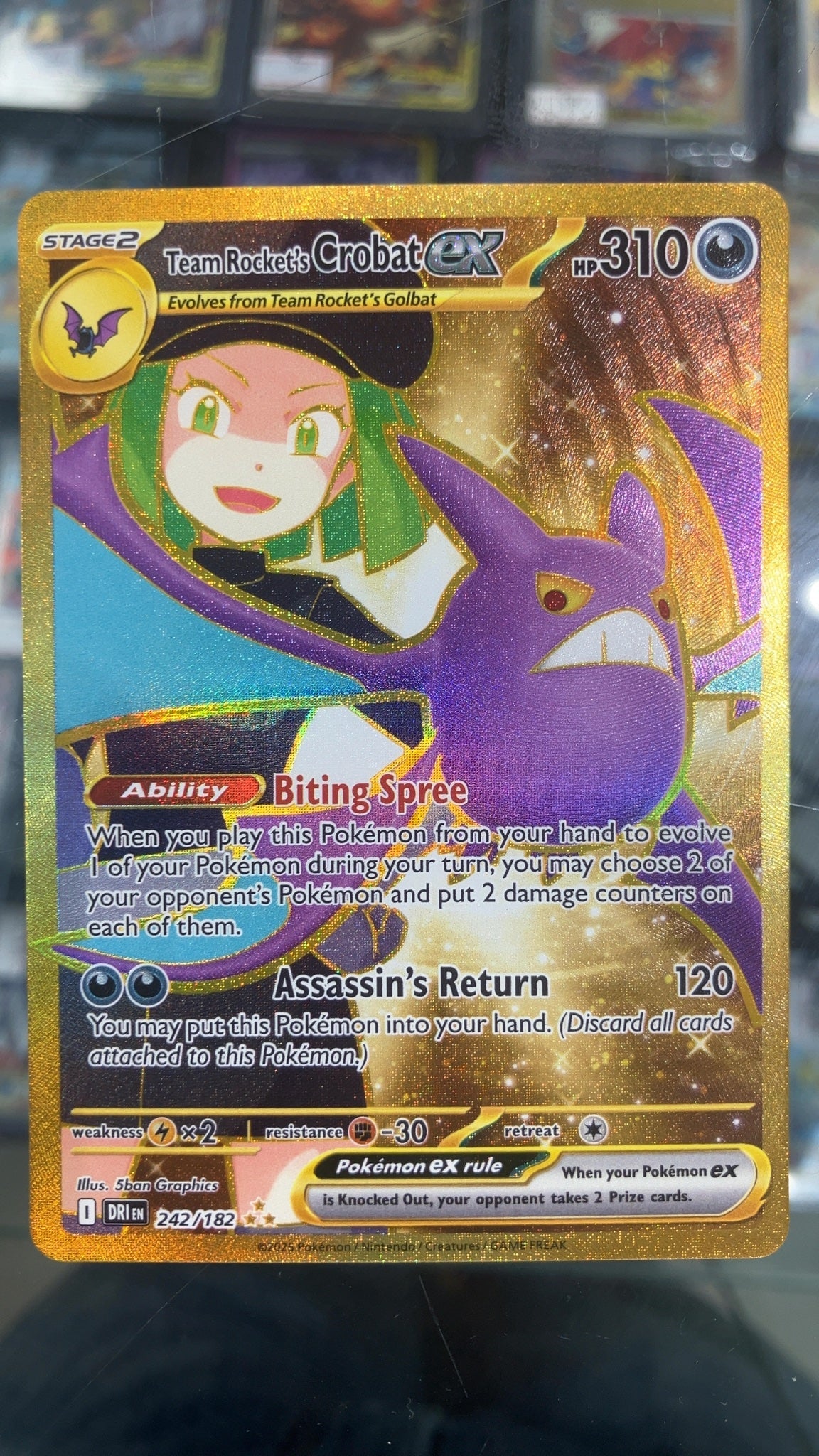 Team Rocket's Crobat ex - Pokemon Destined Rivals 242 (Near Mint) — trade-in photo