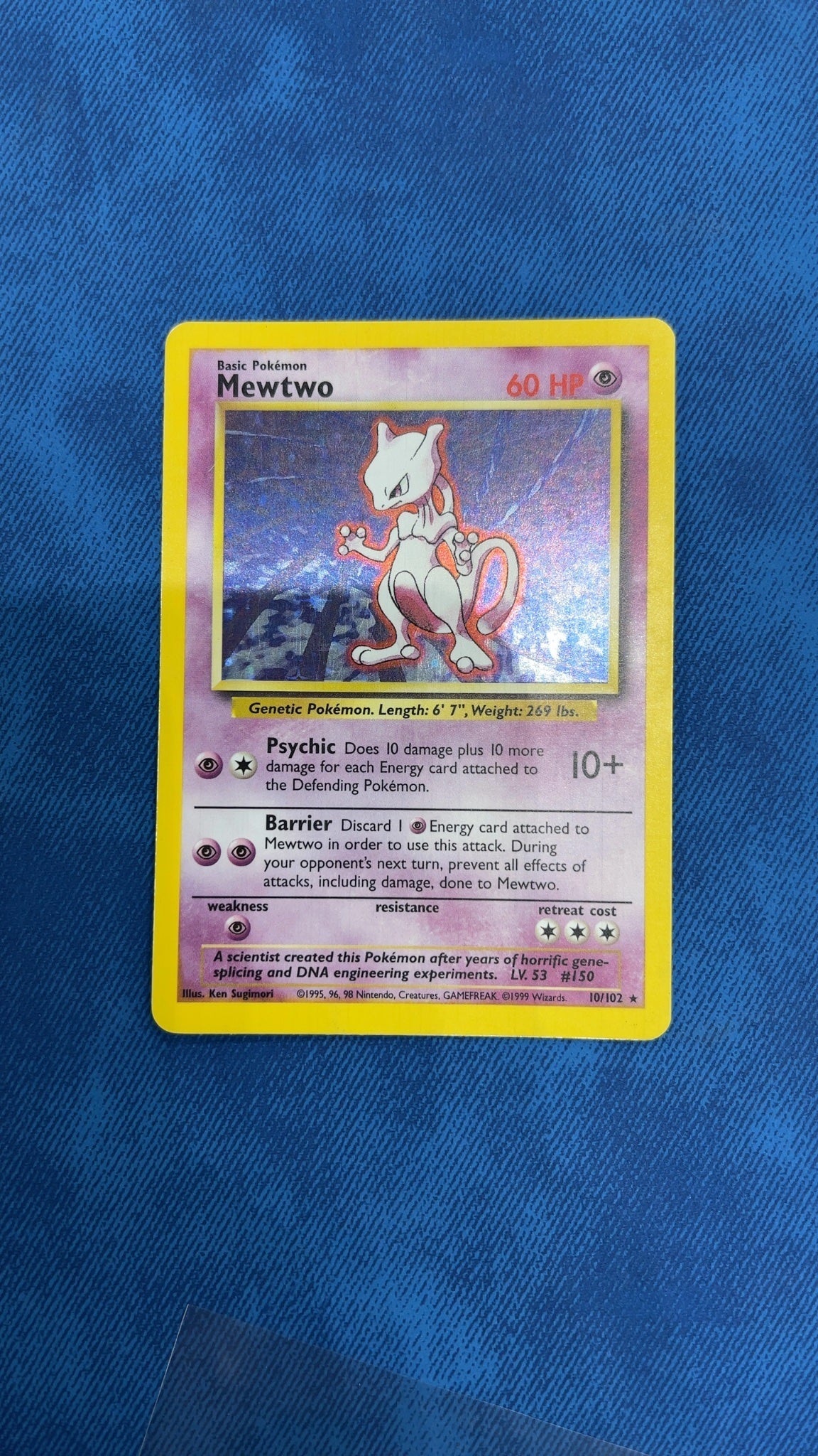 Mewtwo - Pokemon Base Set 10 (Heavily Played) — trade-in photo