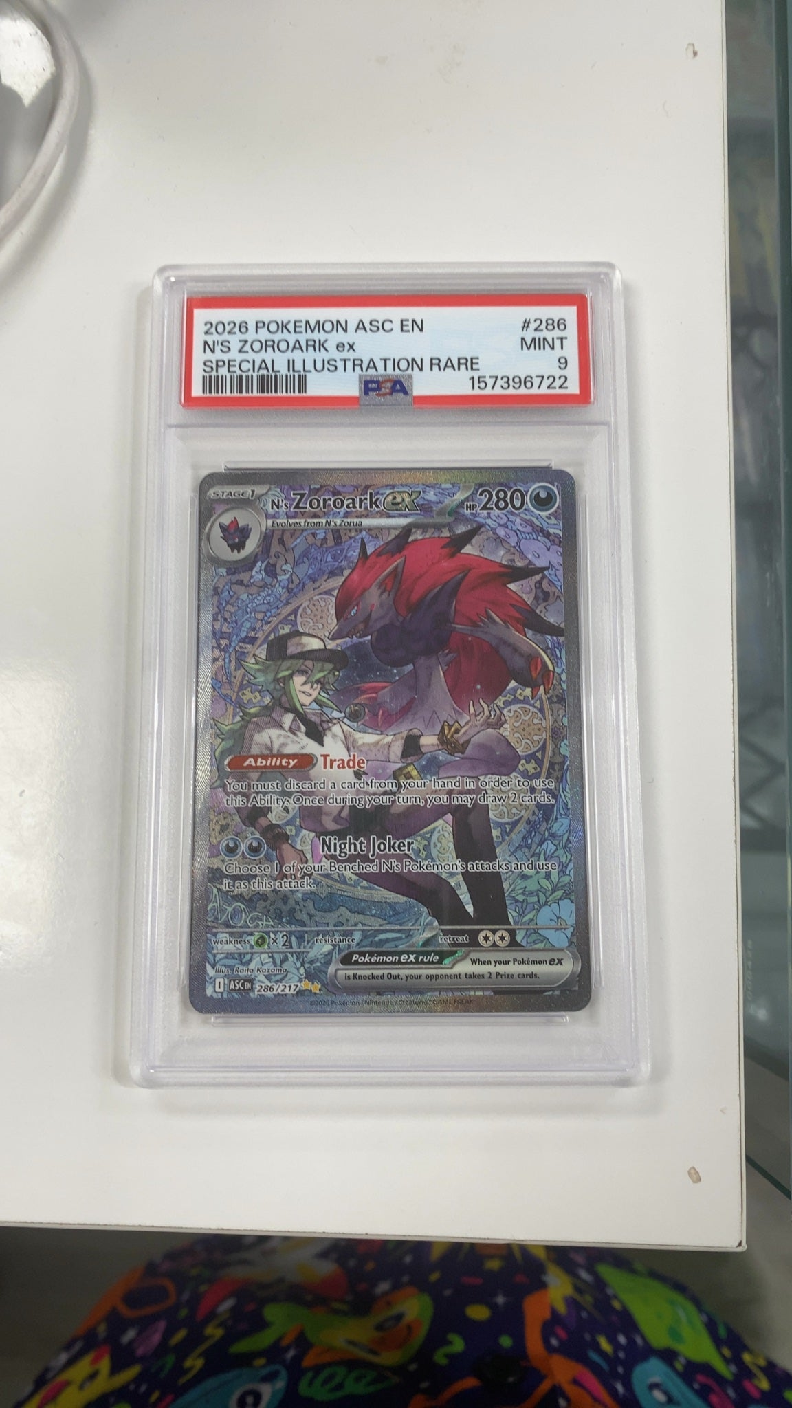 N's Zoroark ex - Pokemon Ascended Heroes 286/217 Special Illustration Rare (GRADED 9) — trade-in photo