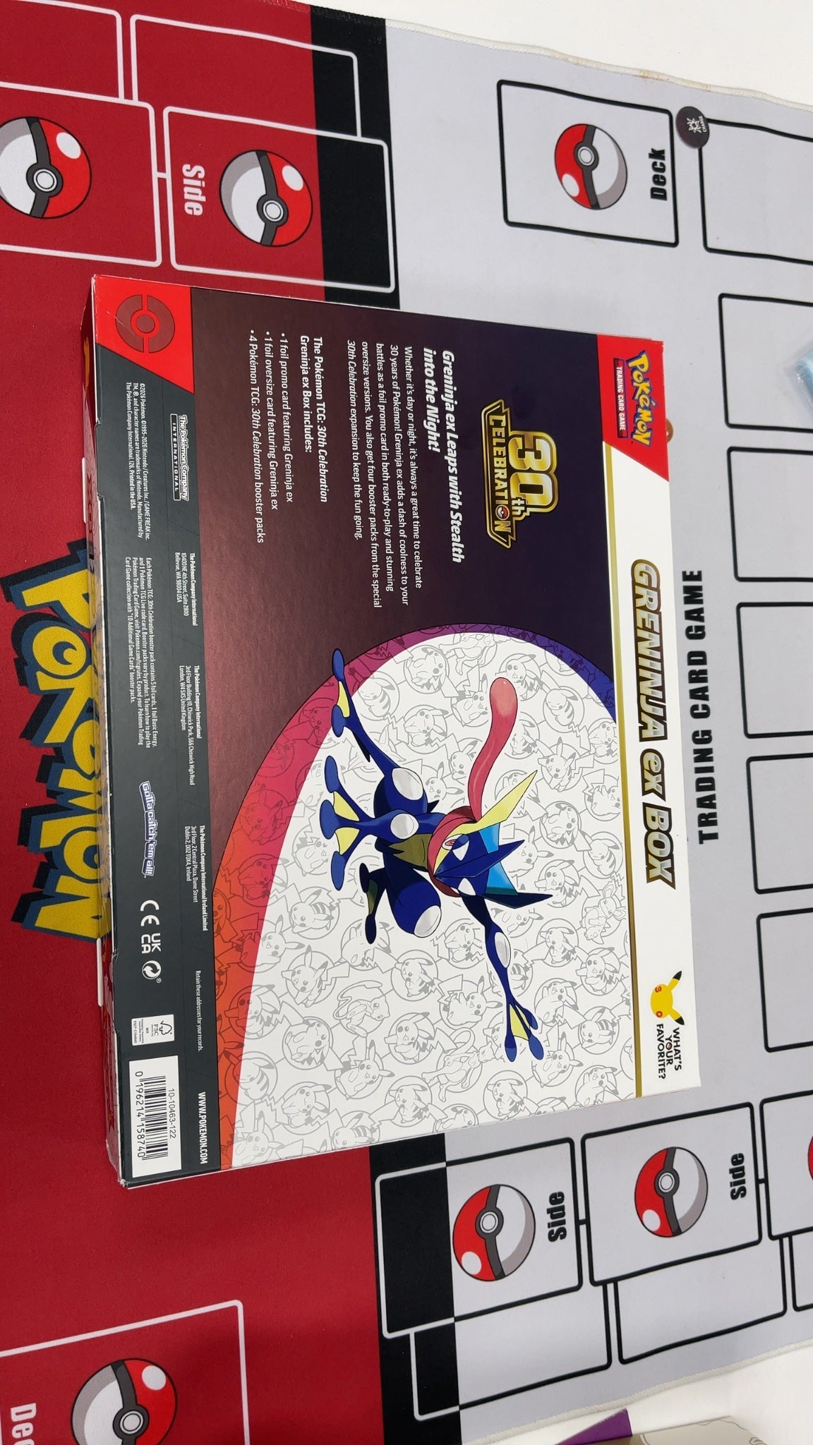 Greninja ex Box - Pokemon 30th Celebration (New) — trade-in photo (back)